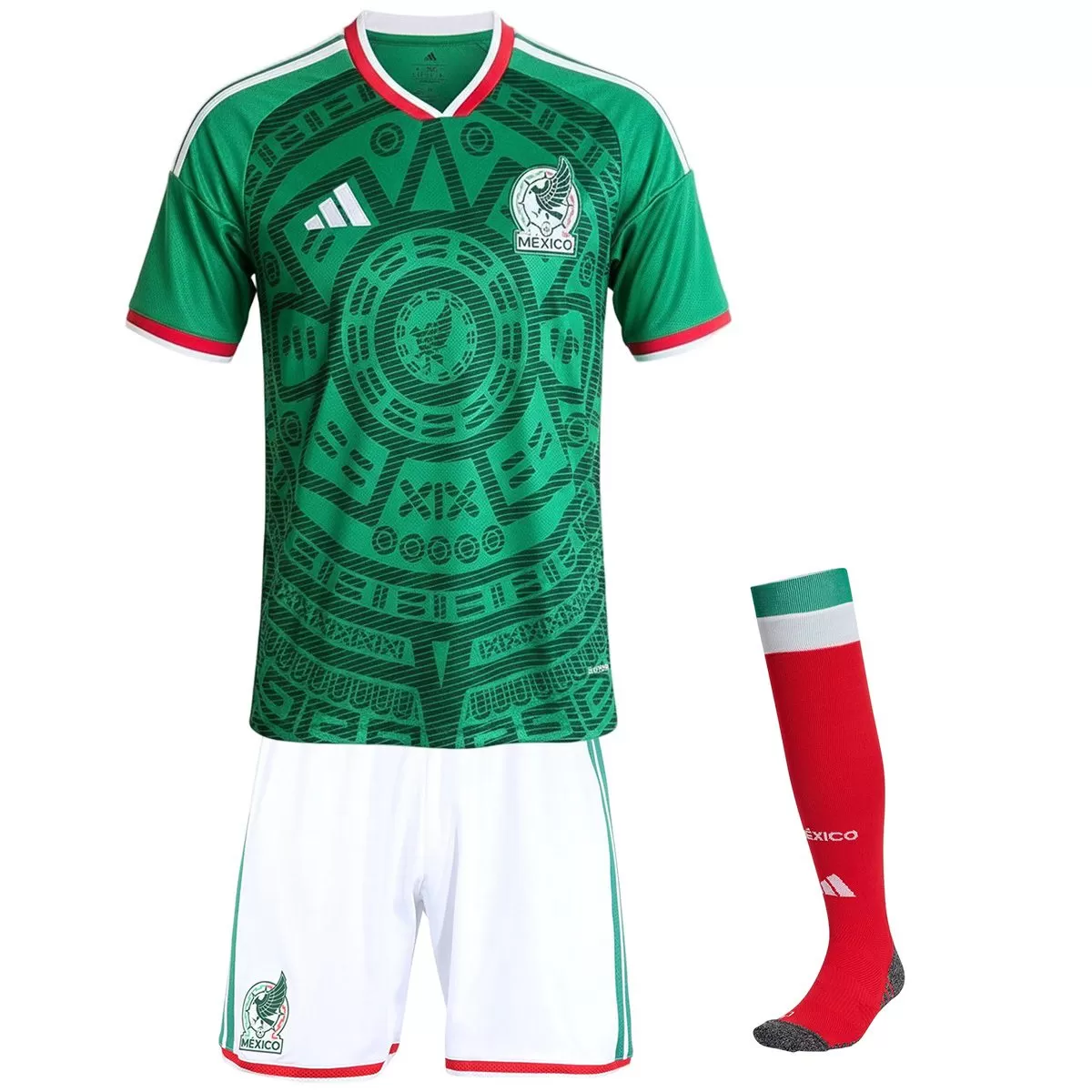 Kids Mexico Home Jersey Suit & Socks World Cup 2026