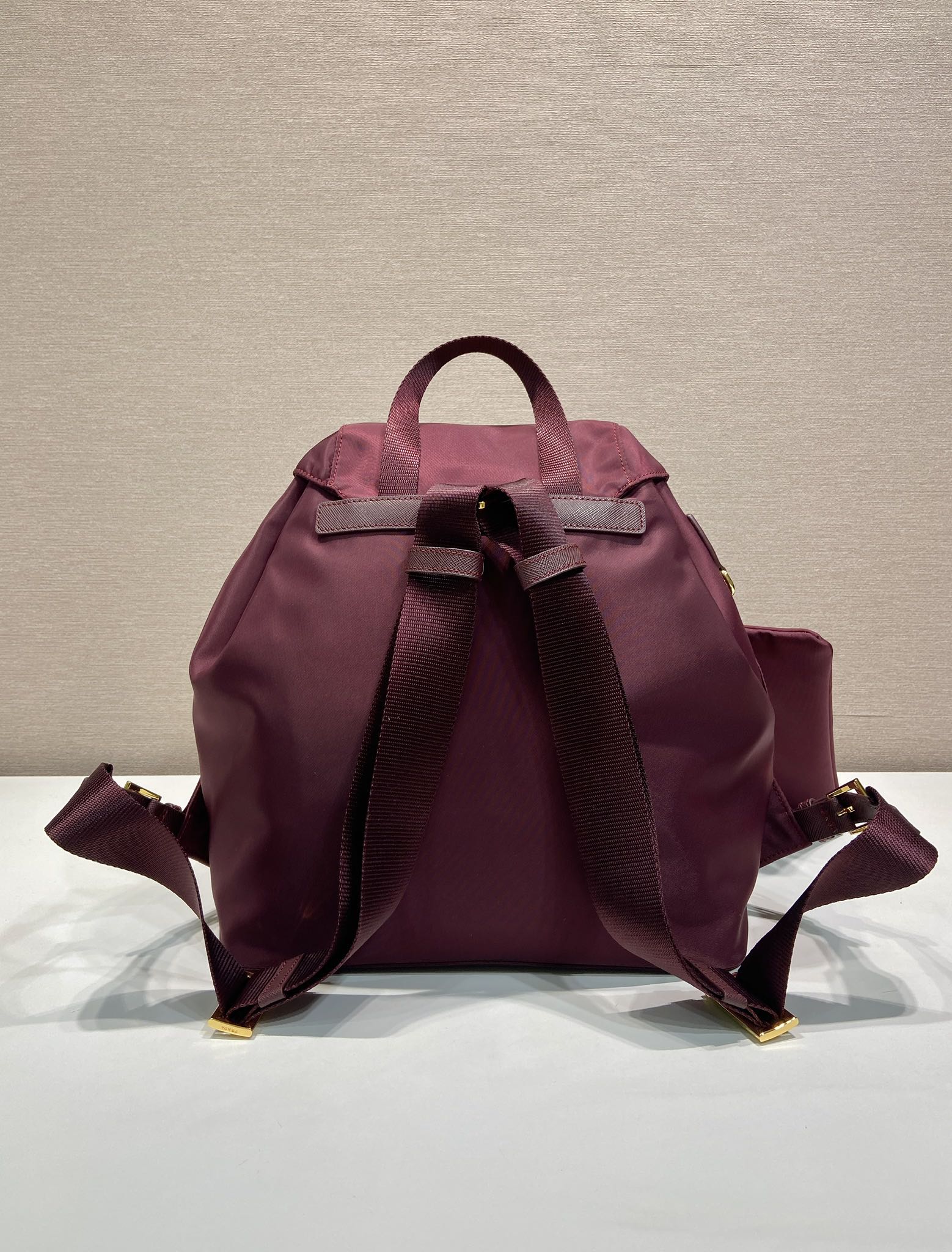 Prada  Backpack 32 burgundy nylon fabric 280832