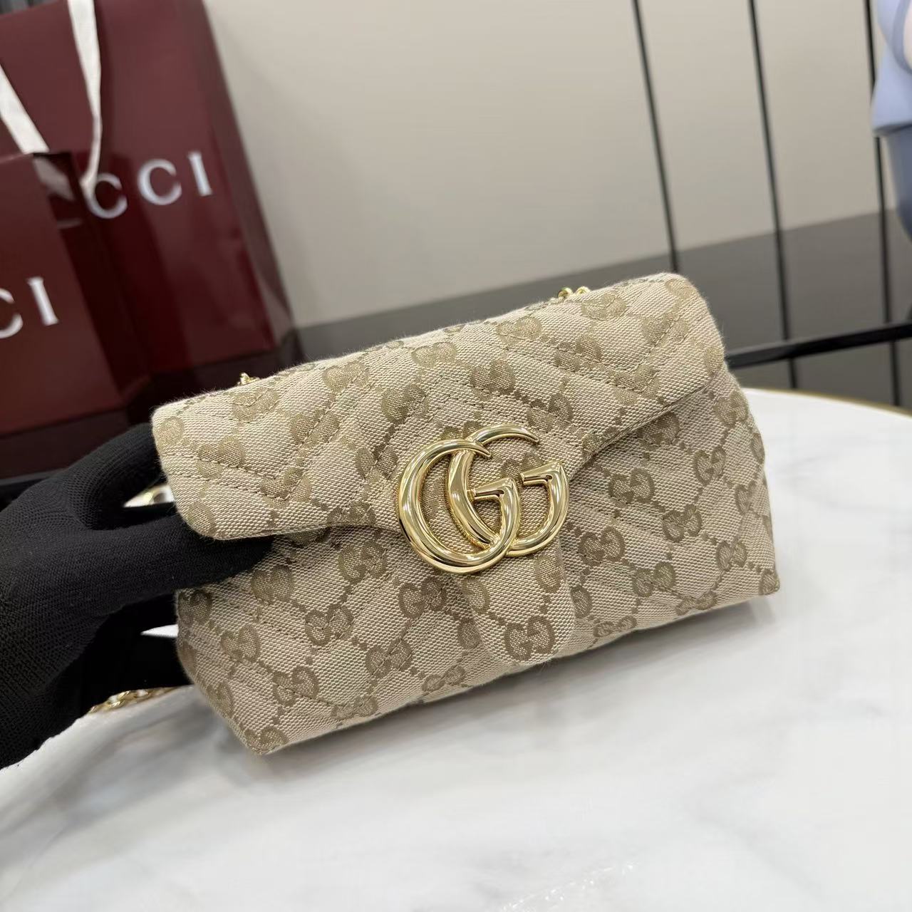 GUCCI GG Marmont mini shoulder bag