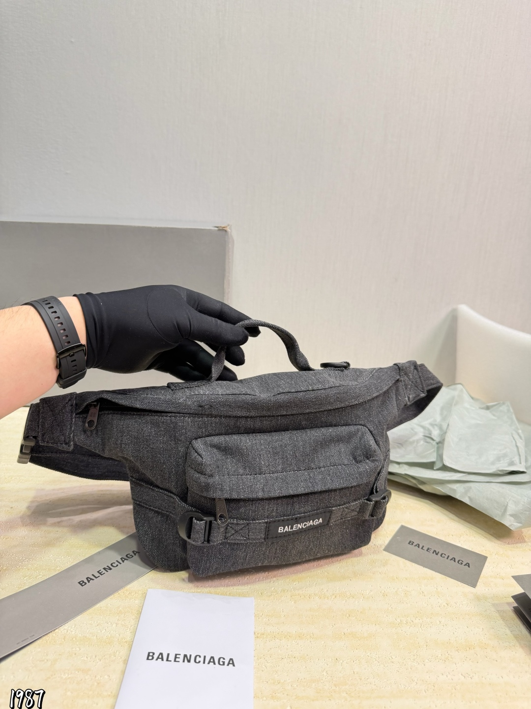 Balenciaga Army Bum Tactical Logo Patch Nylon Canvas Waist Pack Belt Bag - KAIROO