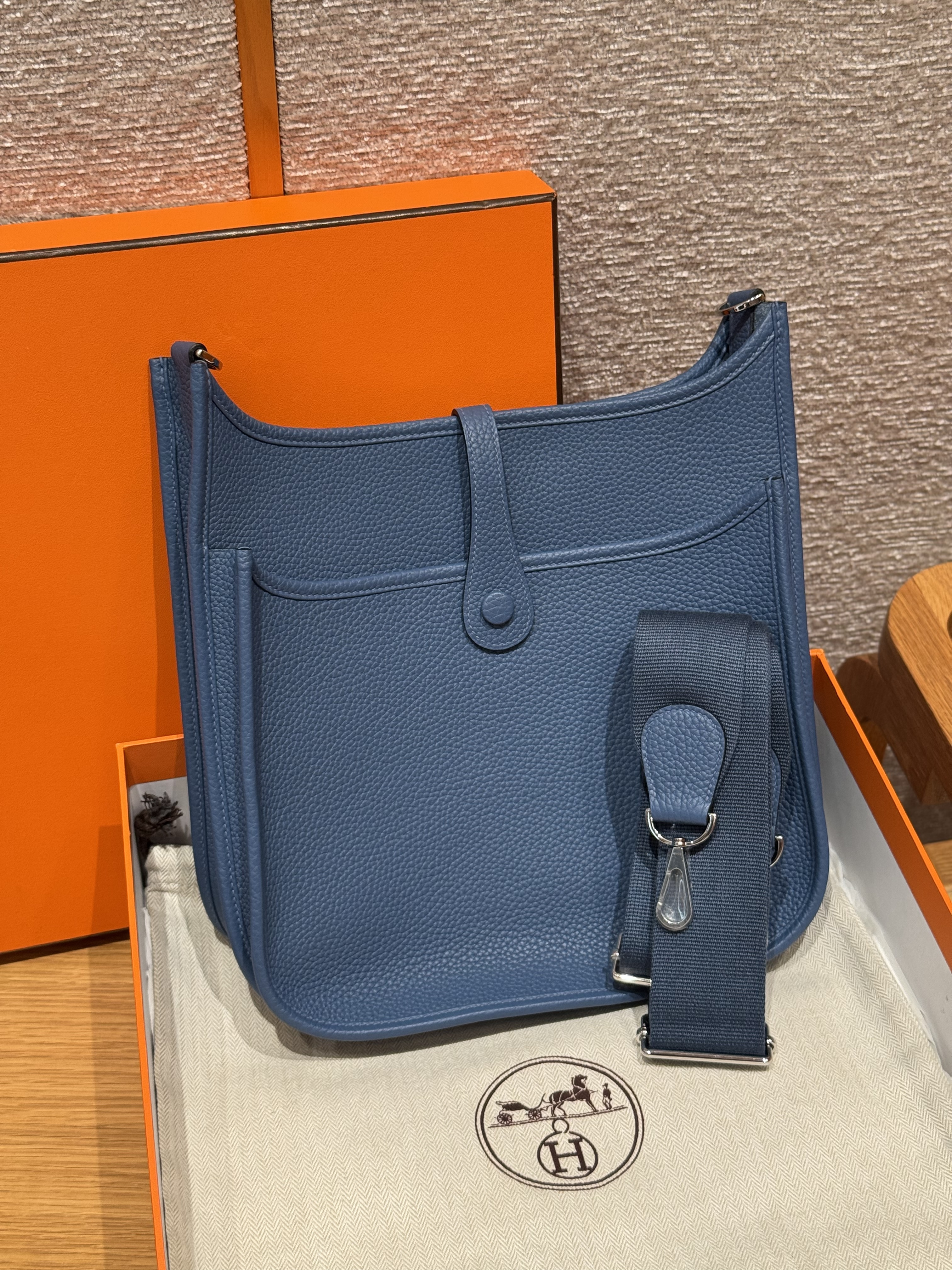 Hermes Blue agate Clemence Evelyne III 29