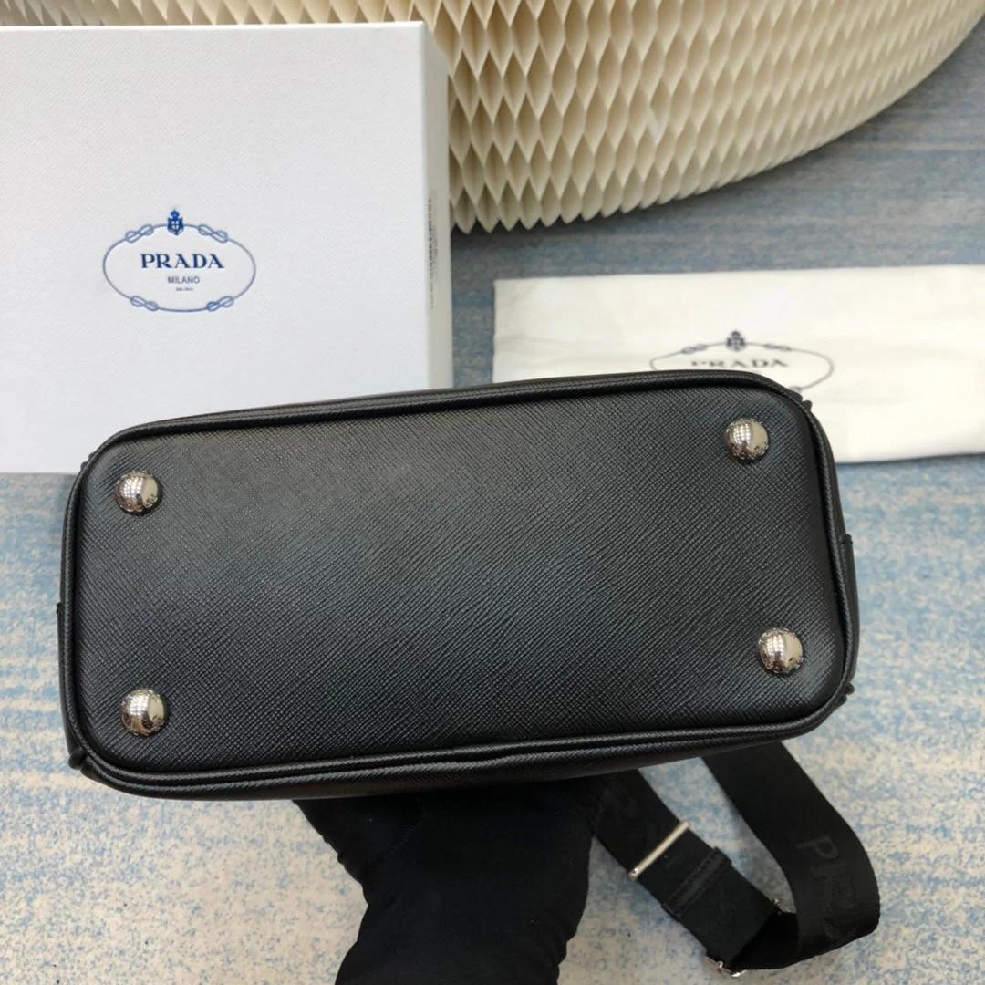Prada MINI 23 BAG IN BLACK SAFFIANO LEATHER
