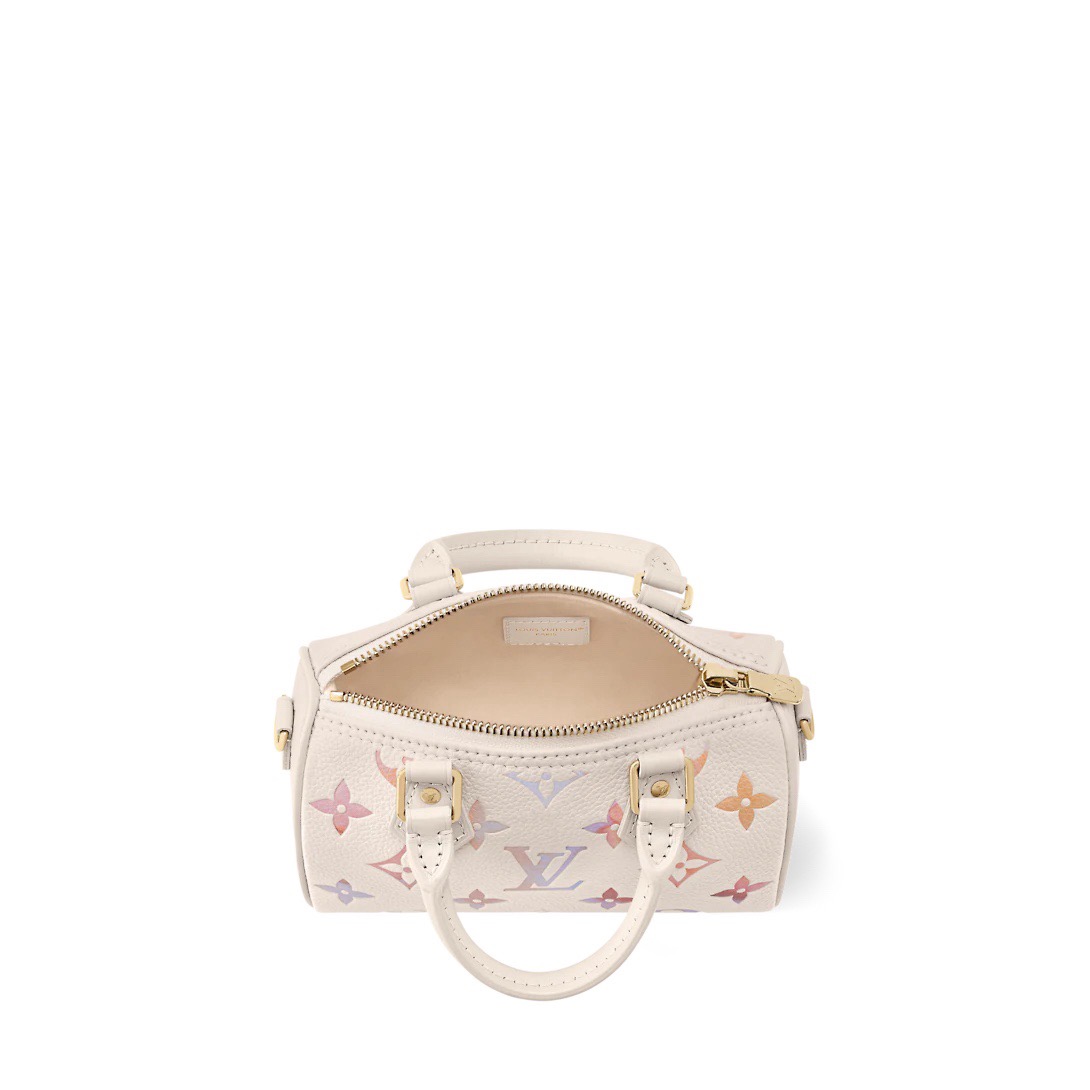 Louis Vuiton LV Nano Speedy Monogram Empreinte Leather Mini Bag