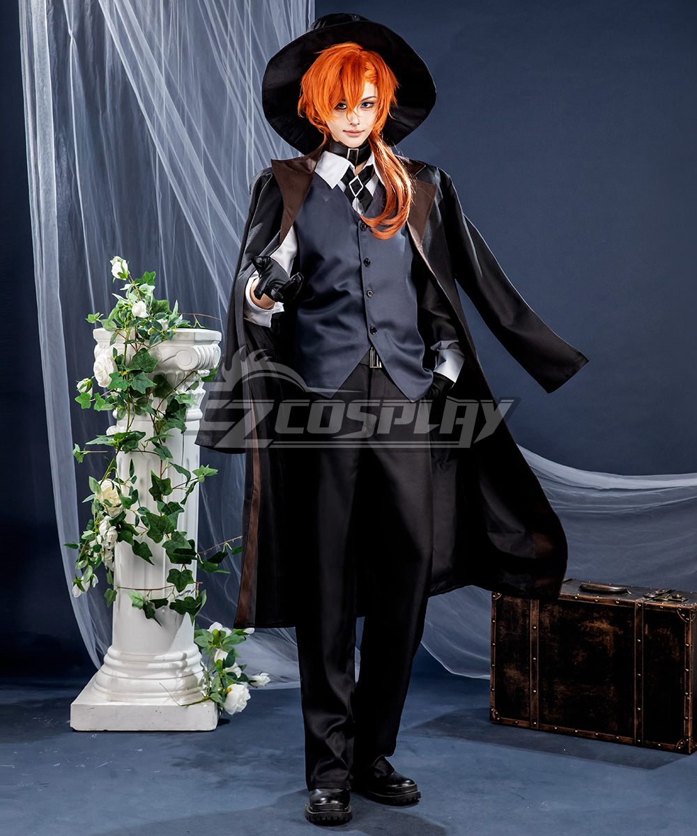 Bungou Stray Dogs Chuya Nakahara Black Cosplay Costume