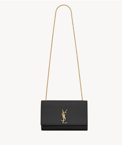 Saint Laurent Black Grained Calfskin Medium Kate