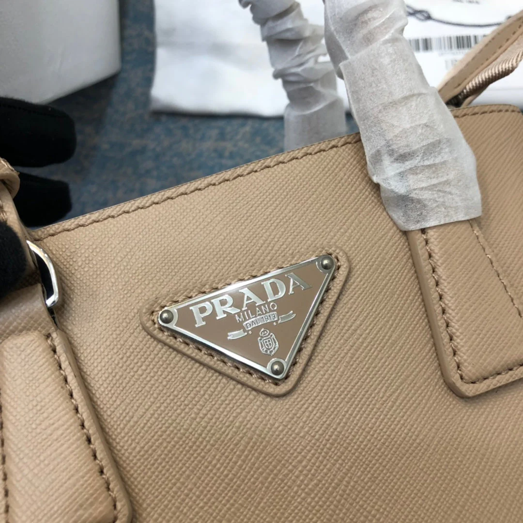 Prada MINI 23 BAG IN TAN BEIGE SAFFIANO LEATHER