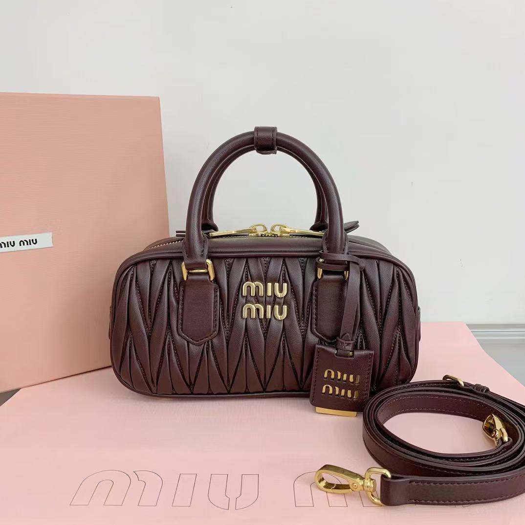 Miumiu Arcadie matelassé nappa leather bag
