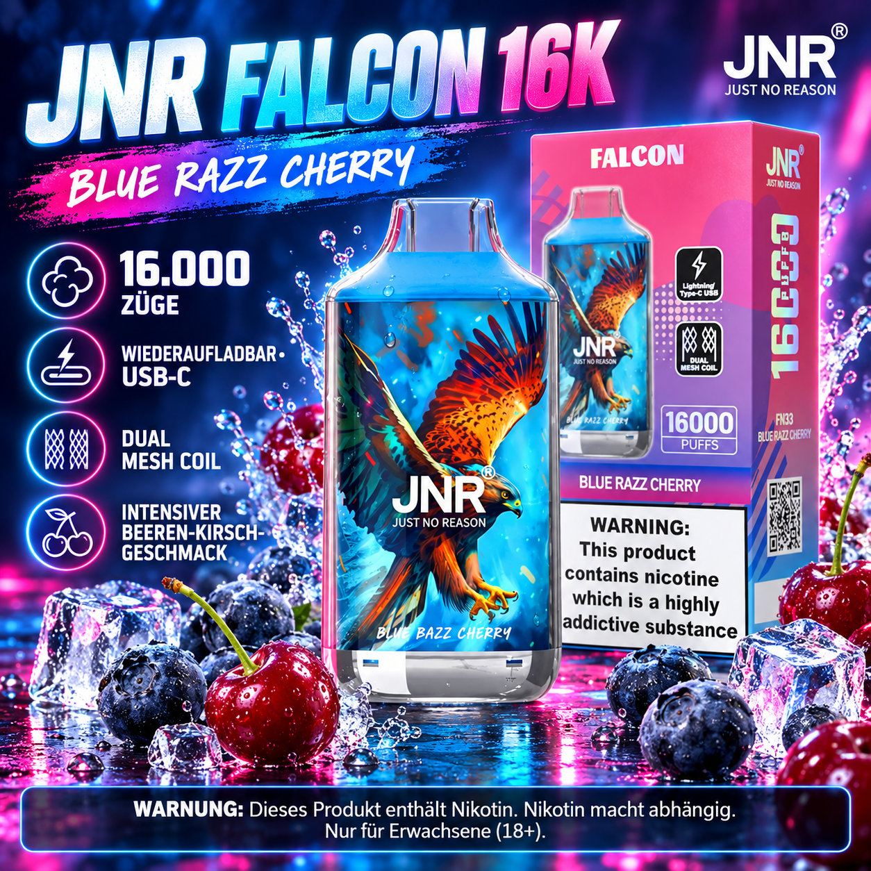 JNR Falcon X 18K Disposable Vape