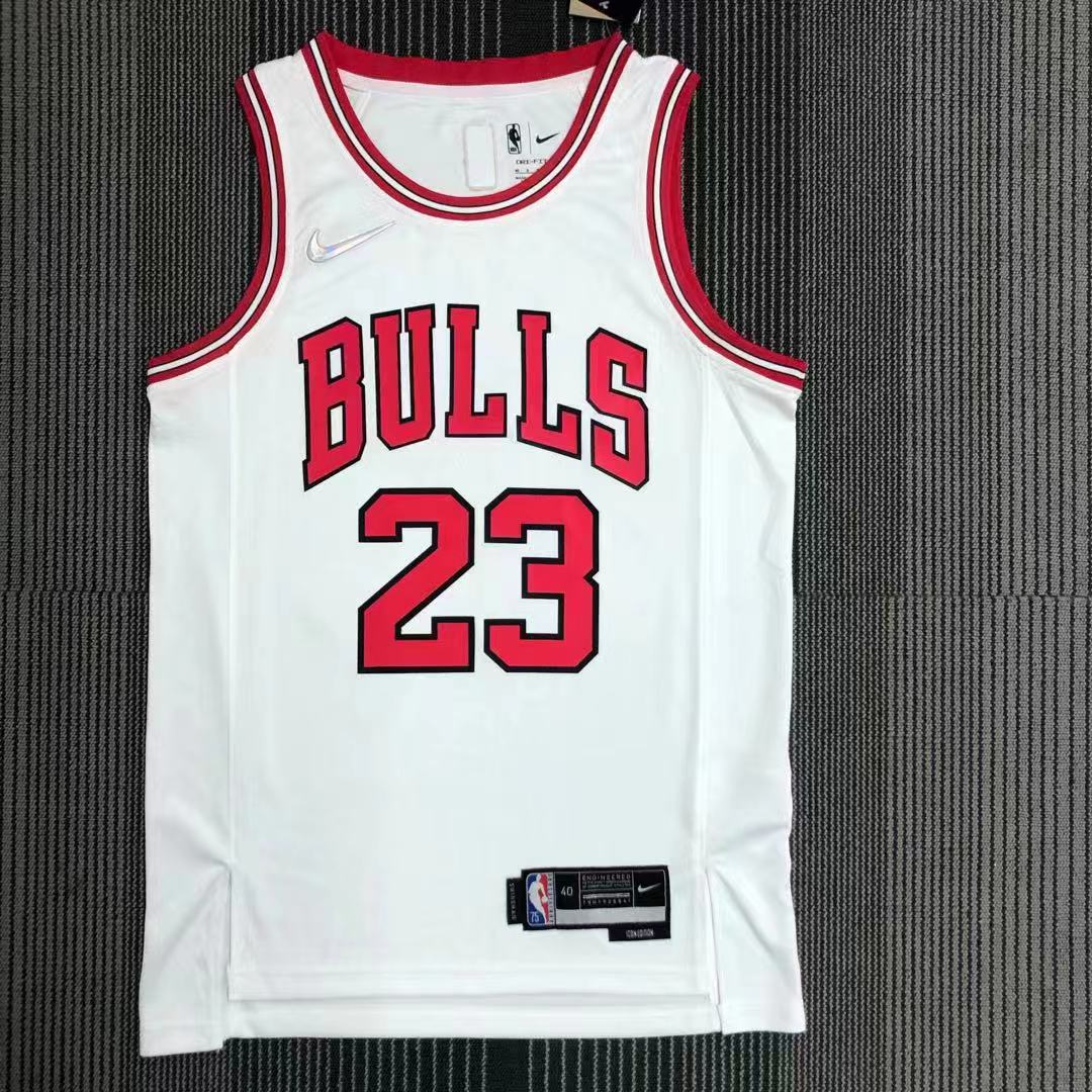 75th Anniversary Chicago Bulls White Edition No.23 Jordan