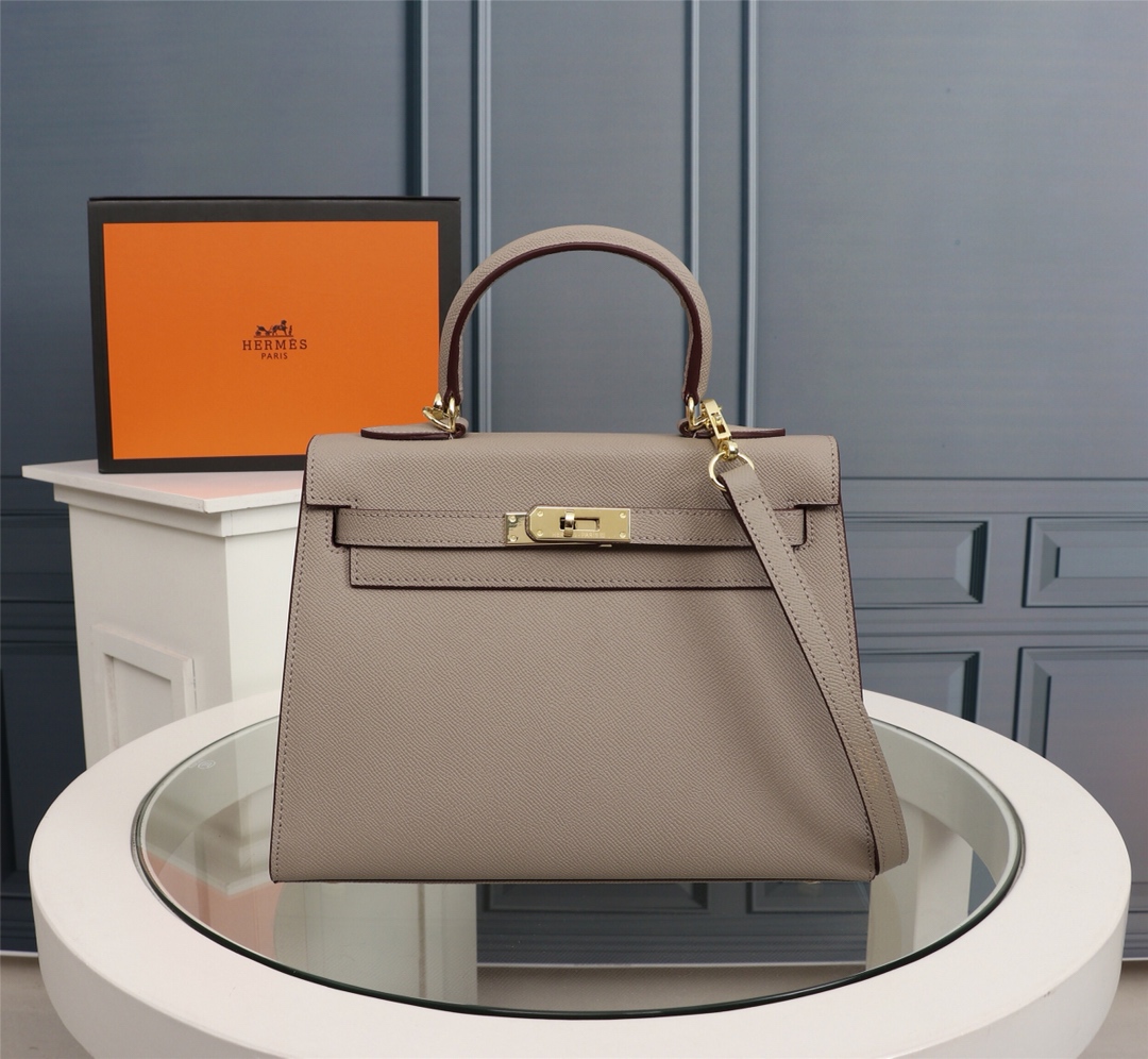 Hermes Kelly Gold Buckle Bag-Epsom