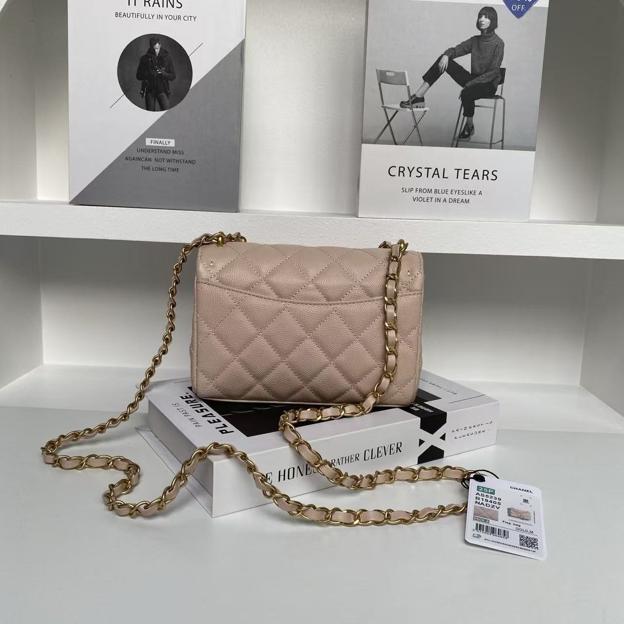 Chanel new double chain crossbody bag