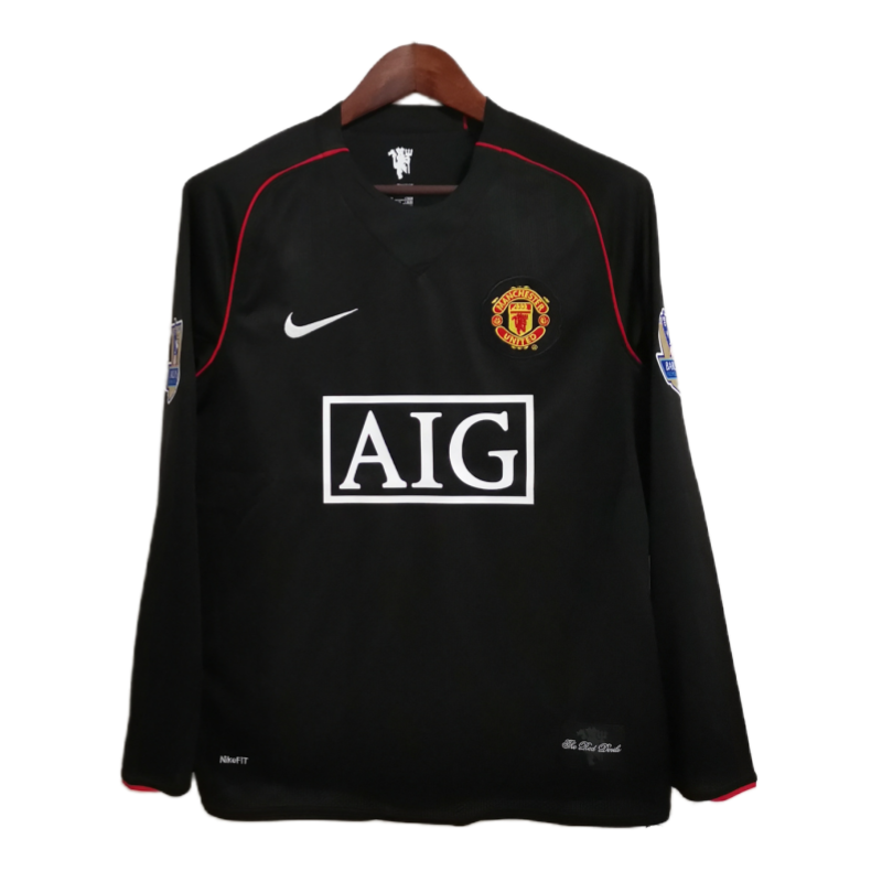 07-08 Retro Long Sleeve Manchester United #7 Ronaldo Third  Away Soccer Jersey