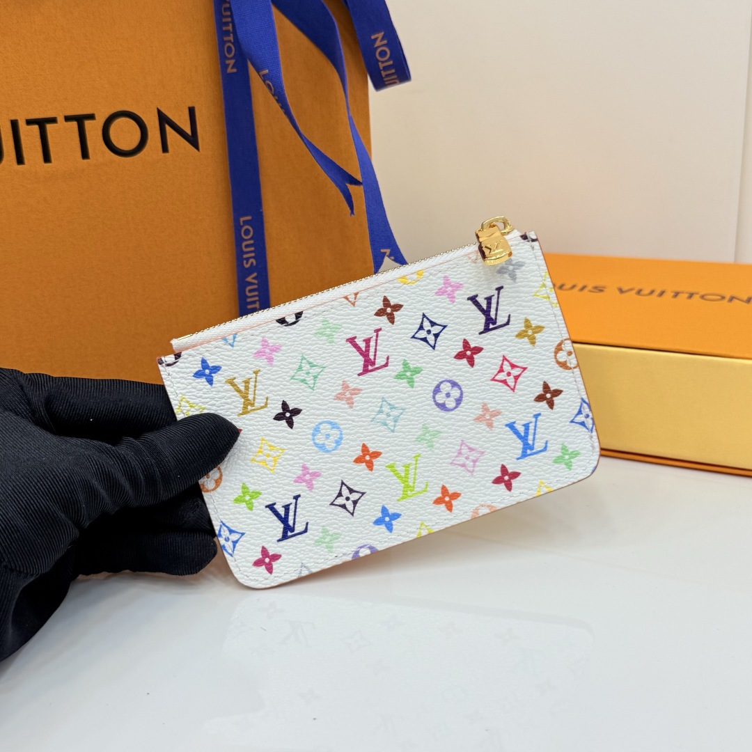 M27706 LV Romy Card Holder White multicolored Canvas