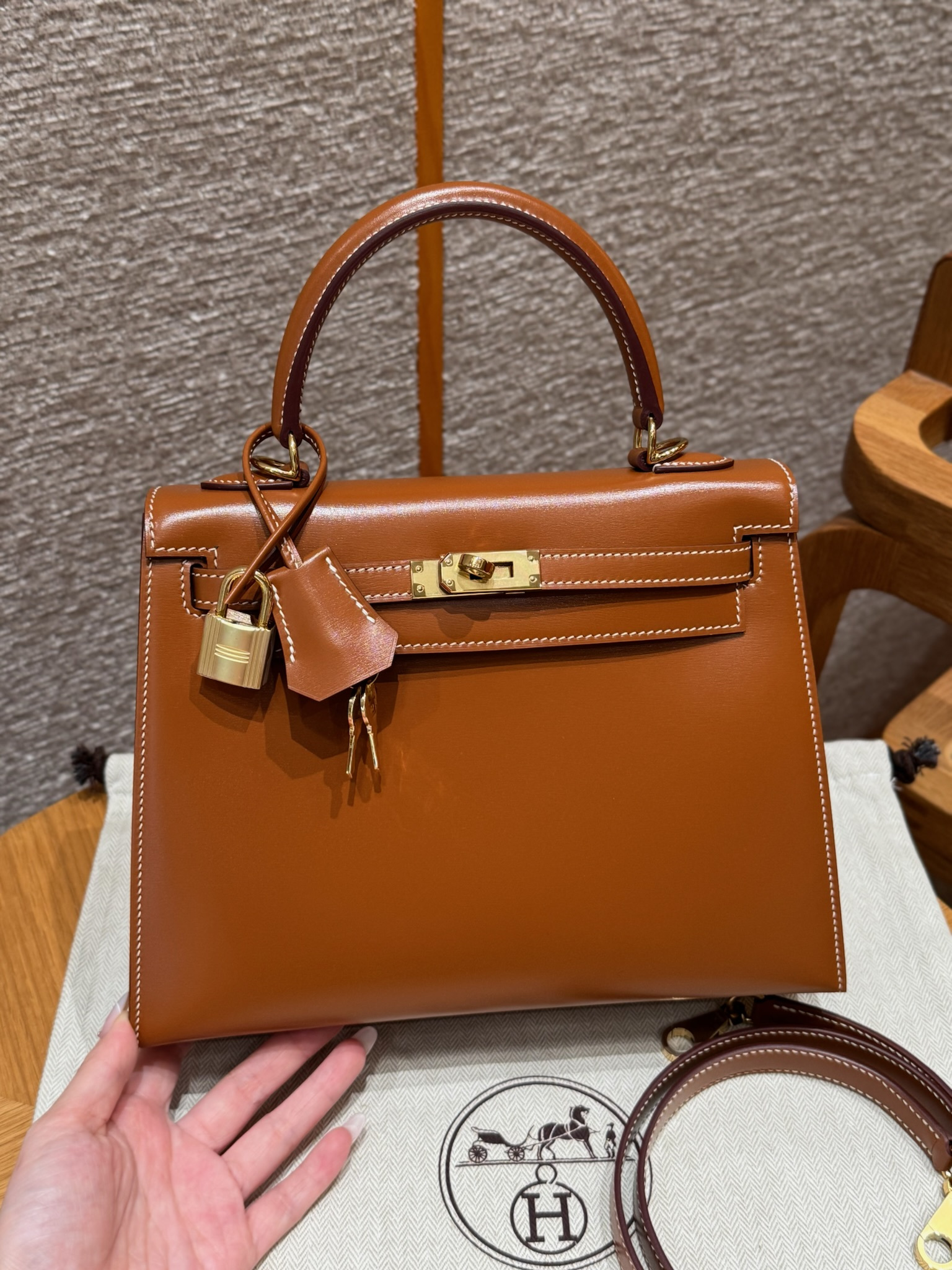 Hermes Gold Box Kelly 25