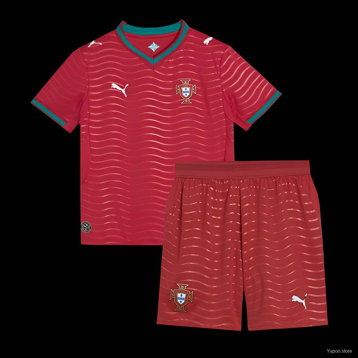 2026 Kids Portugal Home Jersey 16-28