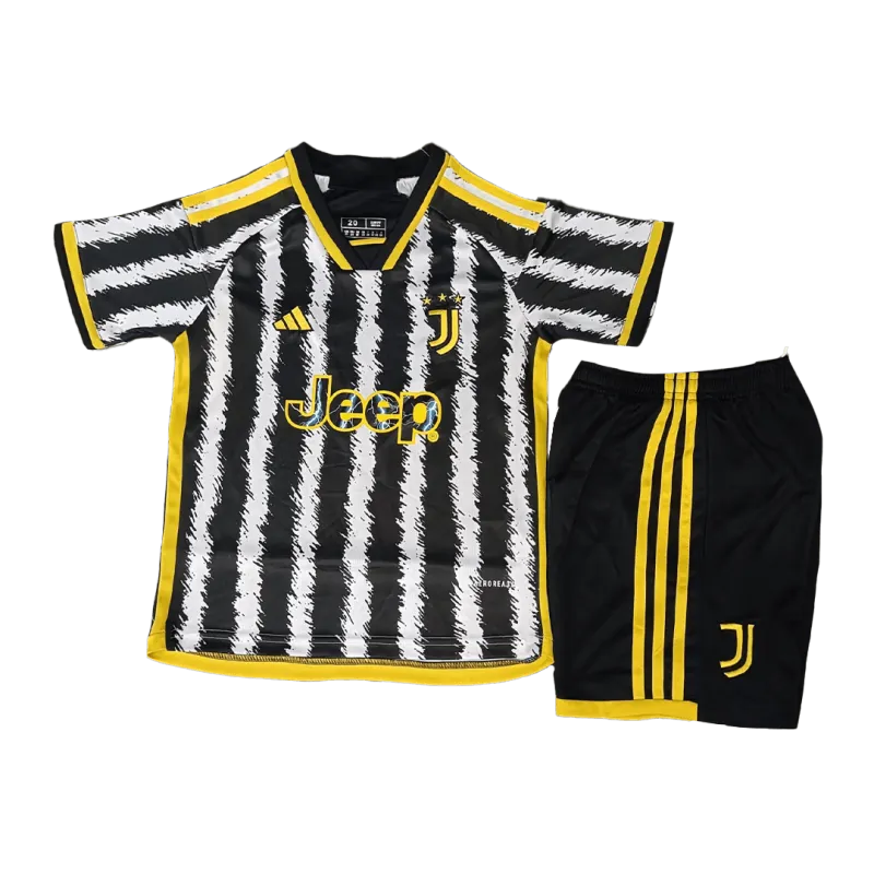 2023-24  Kids Juventus Home Whole Kit(Jersey+Shorts+Socks)