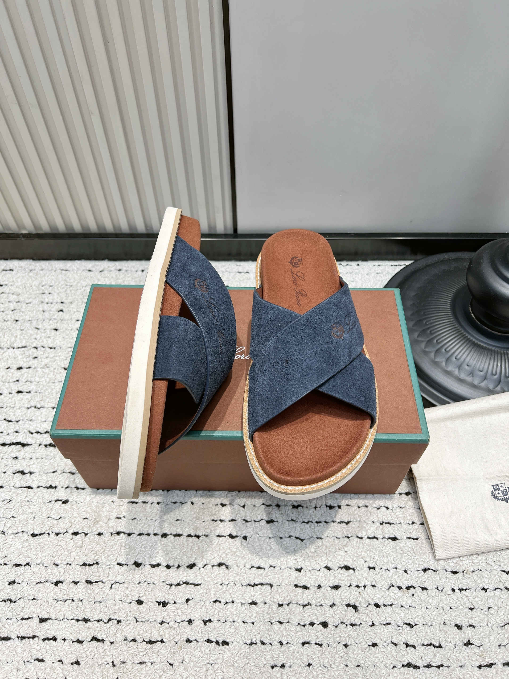 Loro Piana Men's Suede Sandal