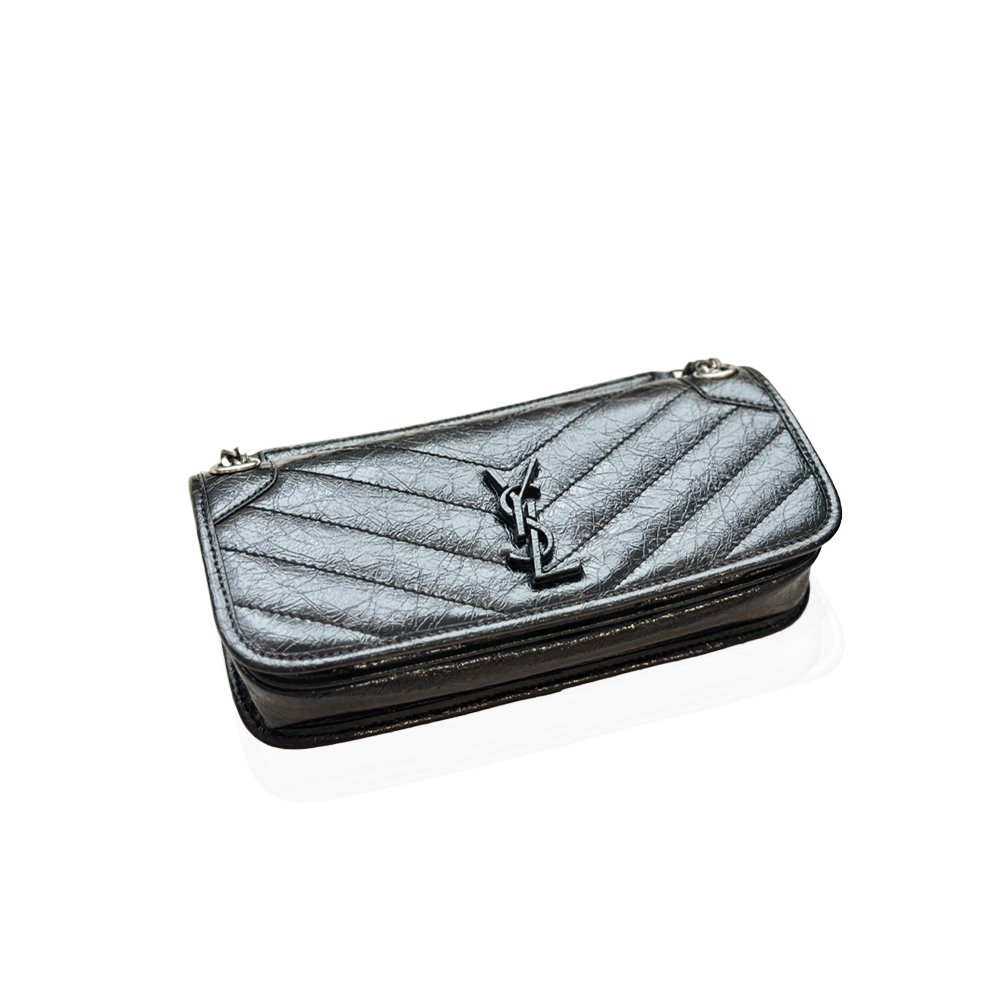 Saint Laurent YSL  Leather Chain Shoulder Bag Crossbody Bag