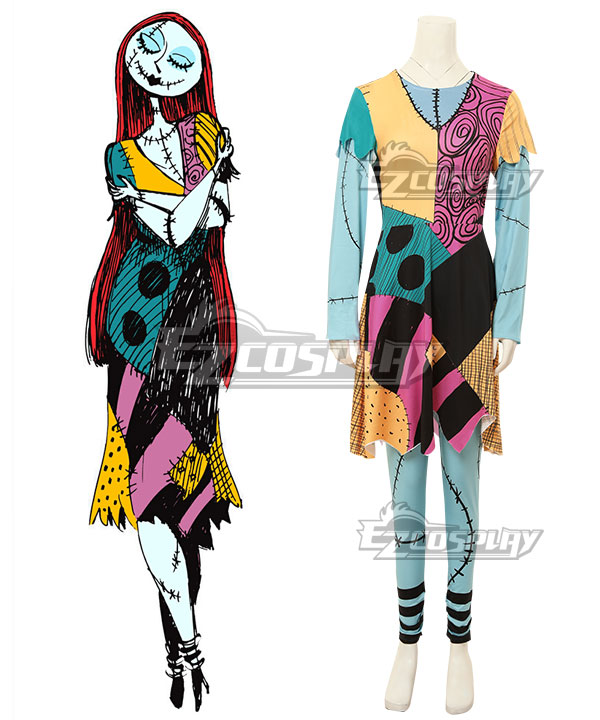 Nightmare Before Christmas Sally Halloween Cosplay Costume