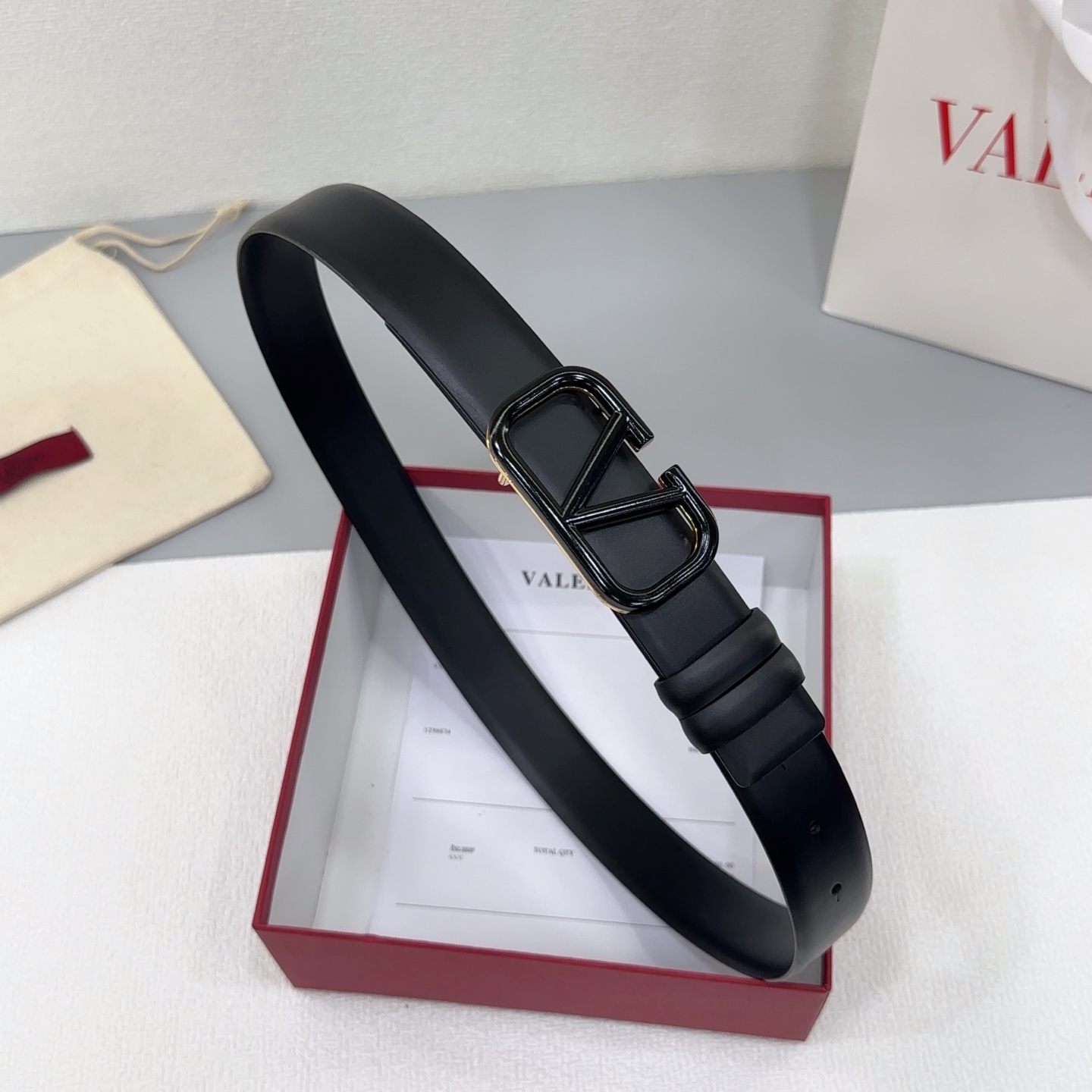 Valentino Reversible Leather Belt 3cm