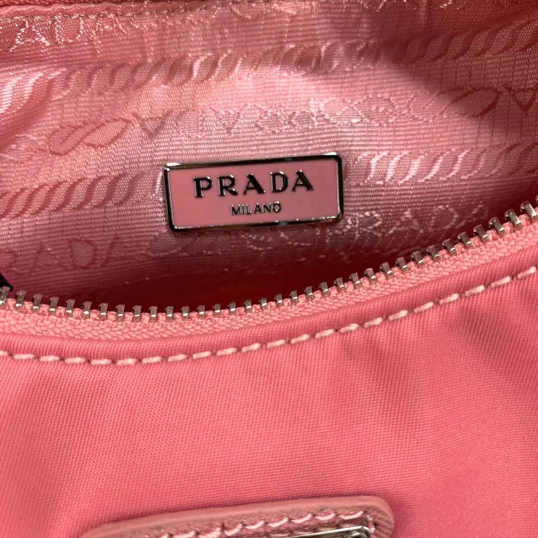 Prada HOBO 22 BAG IN DARK PINK RE-NYLON