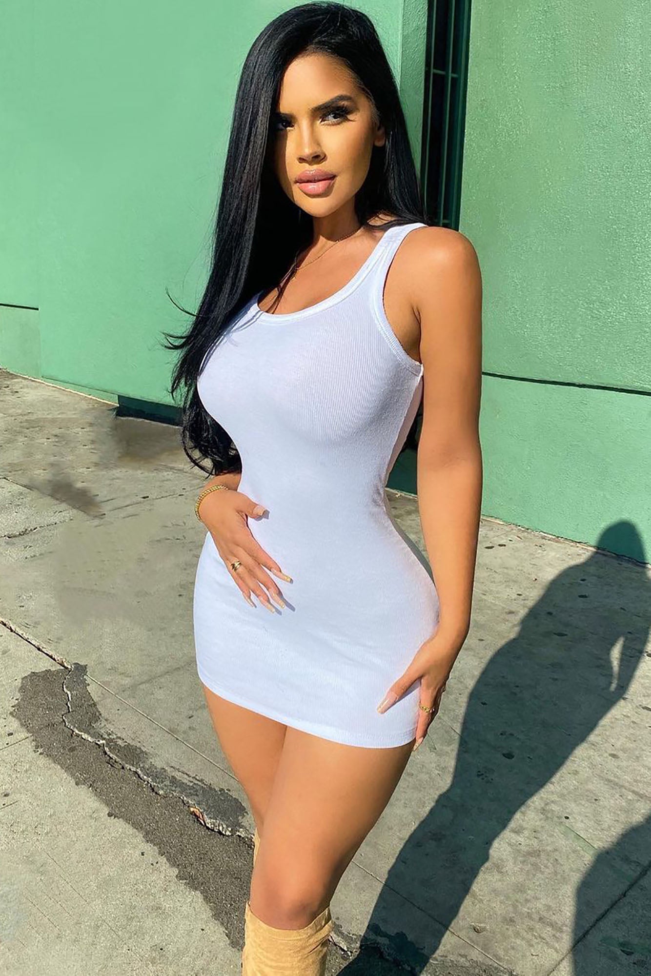 One Of The Boys Dress - White