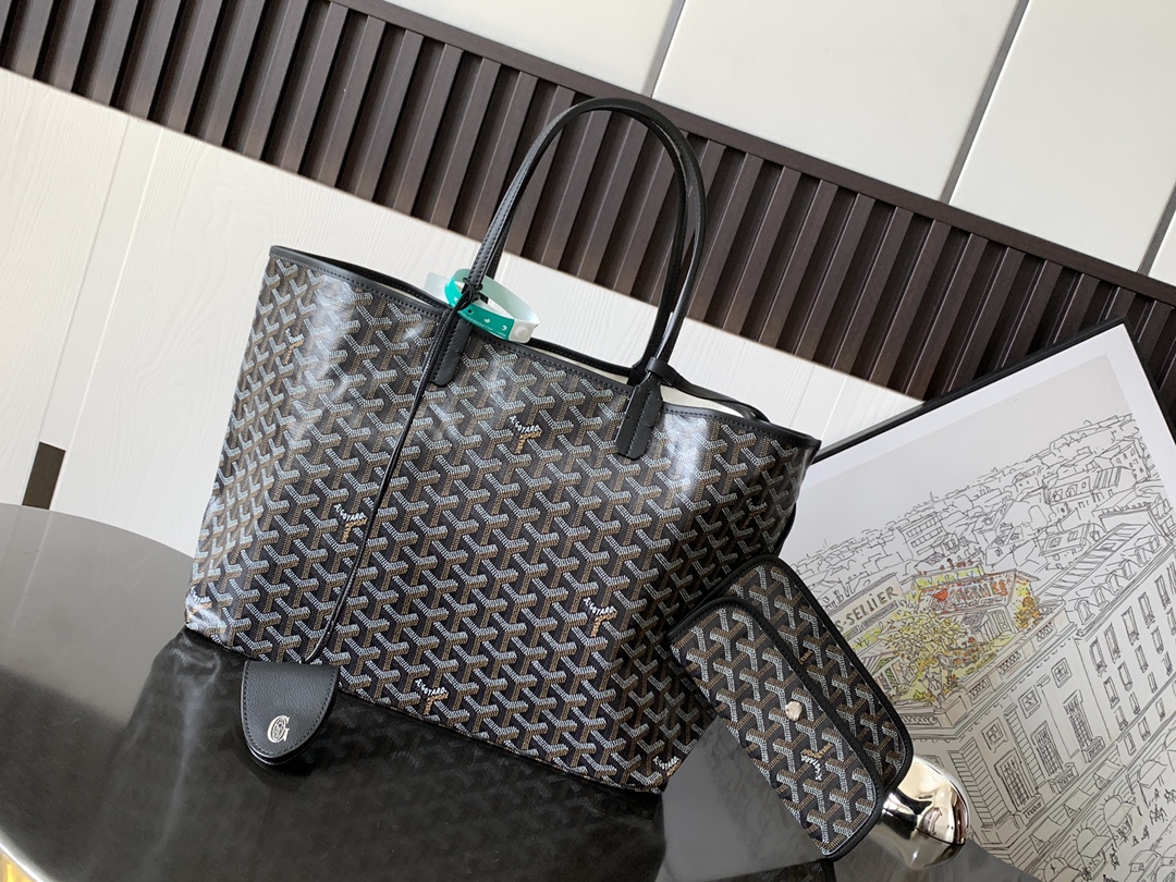 Goyard Saint Louis PM Tote in Black