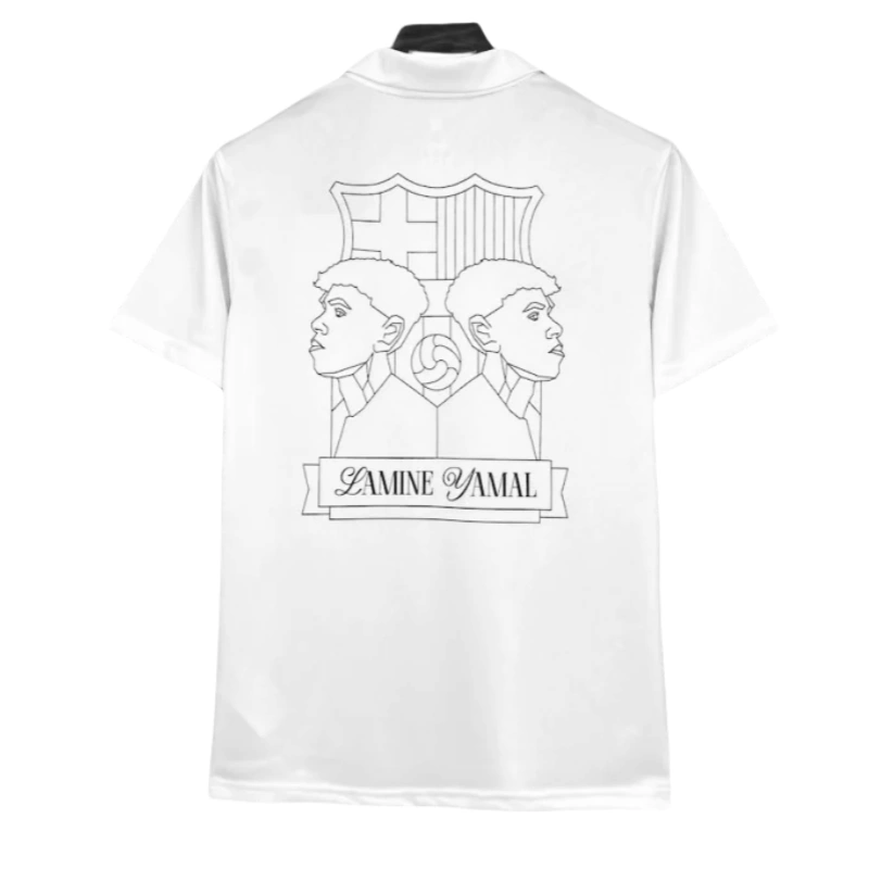 24-25 Barcelona POLO Shirt Lamin Yamal 304 White | Soc Jersey - Premium Football Jersey