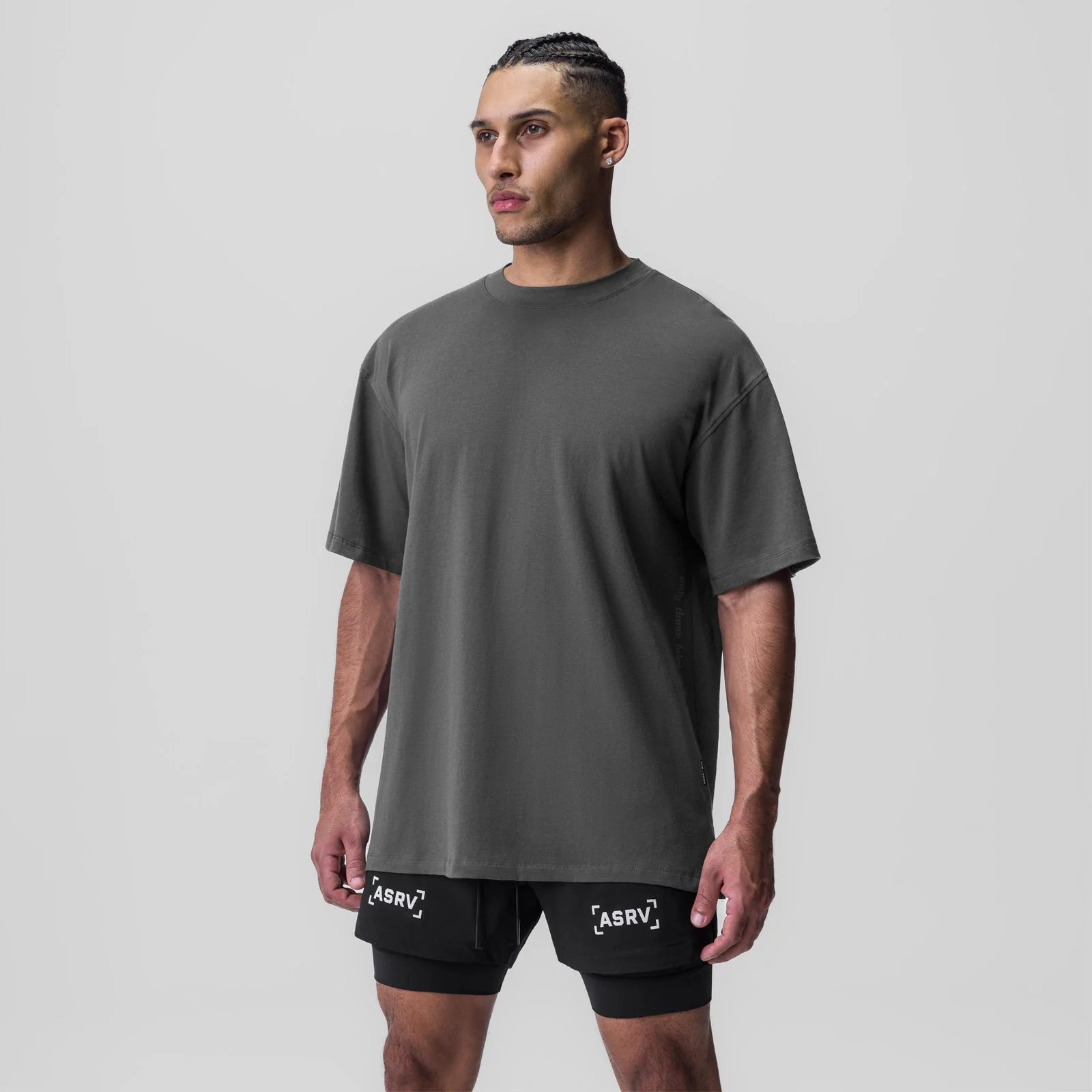 0824. Supima Oversized Tee - Space Grey