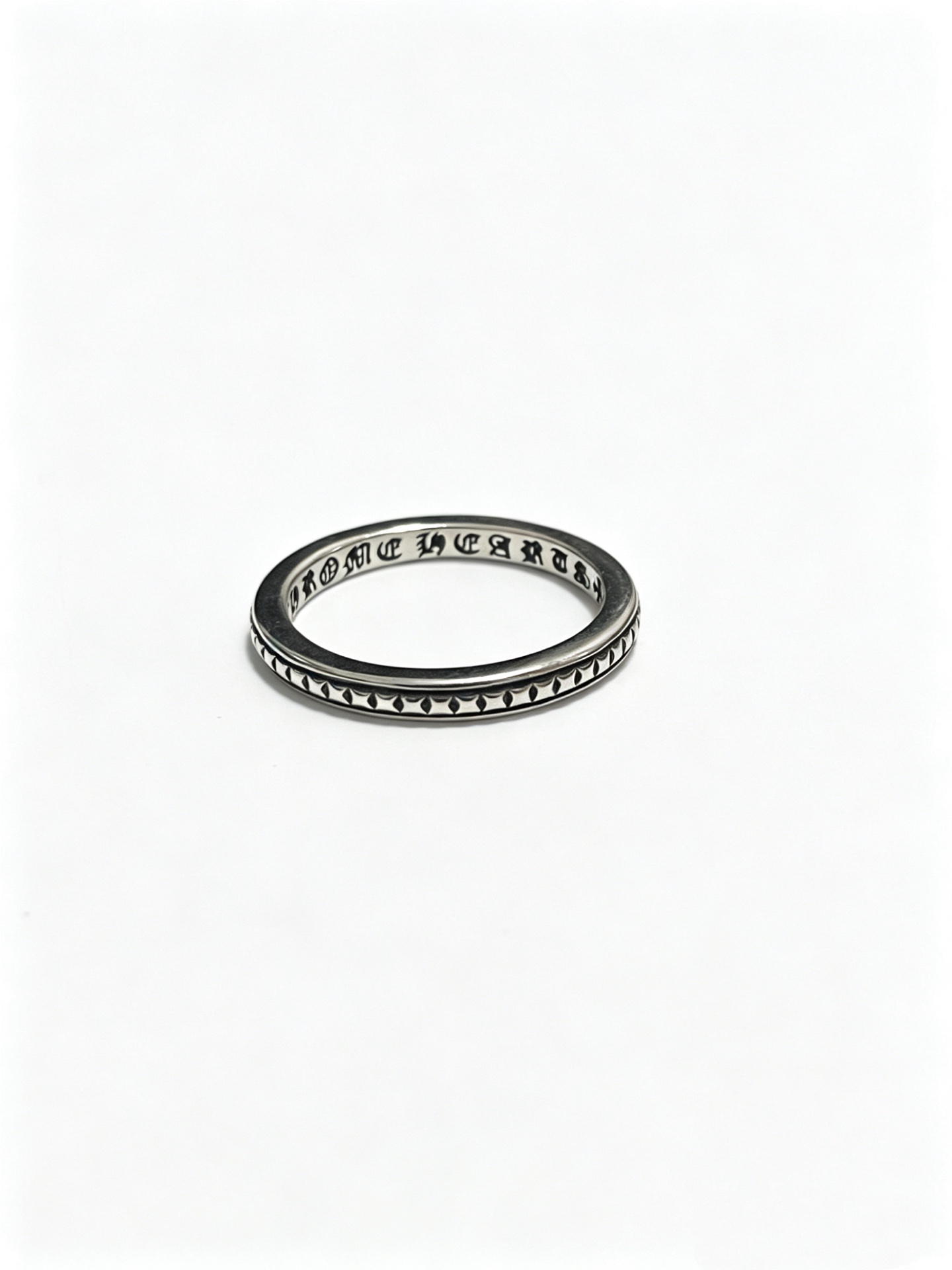 Chrome Hearts Oxidized Silver Unisex Ring