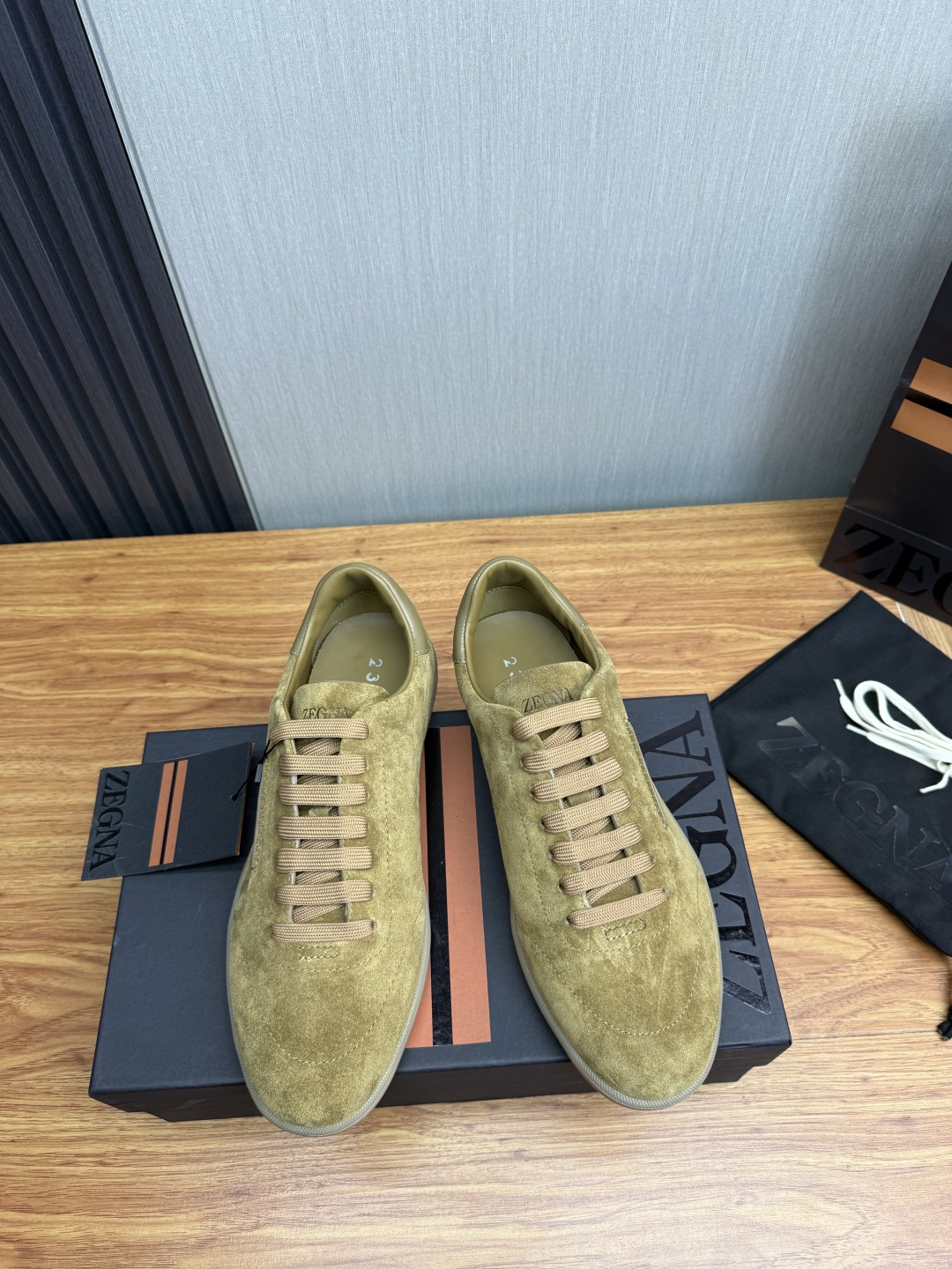 Zegna Men's Sneaker in Suede leather