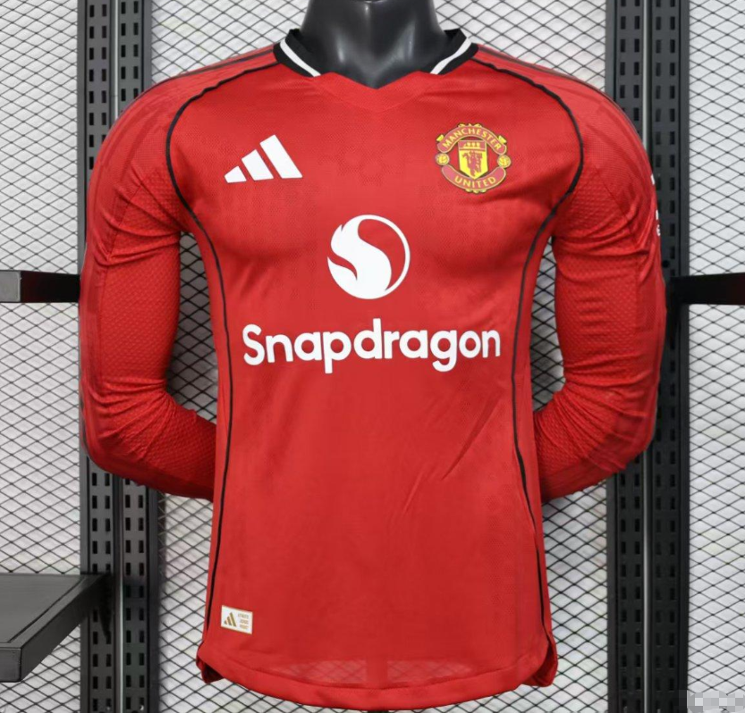 Player Version 25/26 Manchester United Long Sleeve Home Jersey S-2XL