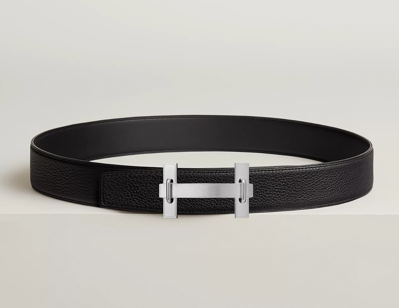 Hermes H jumping Reversible Leather Belt 3.8cm