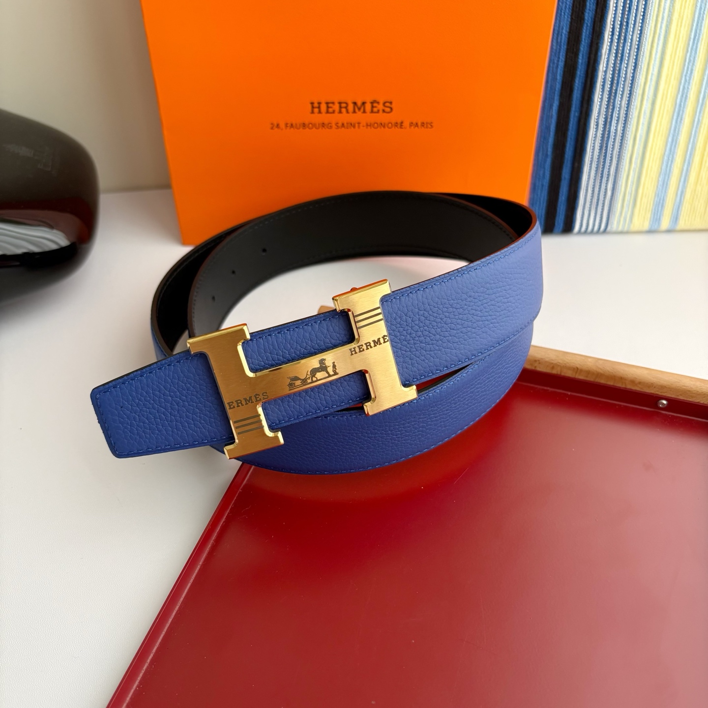 Hermes H Buckle Reversible Belt 3.8cm