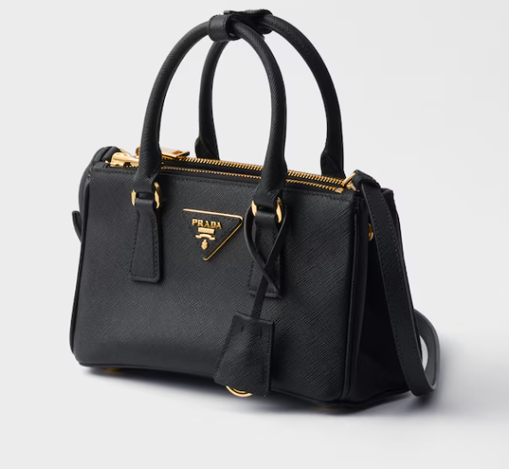 Prada Galleria mini Saffiano leather bag-Black 1BA916