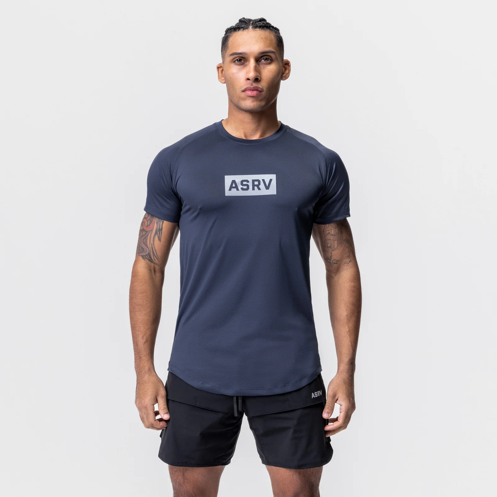 0660. AeroSilver Established Tee - Navy 