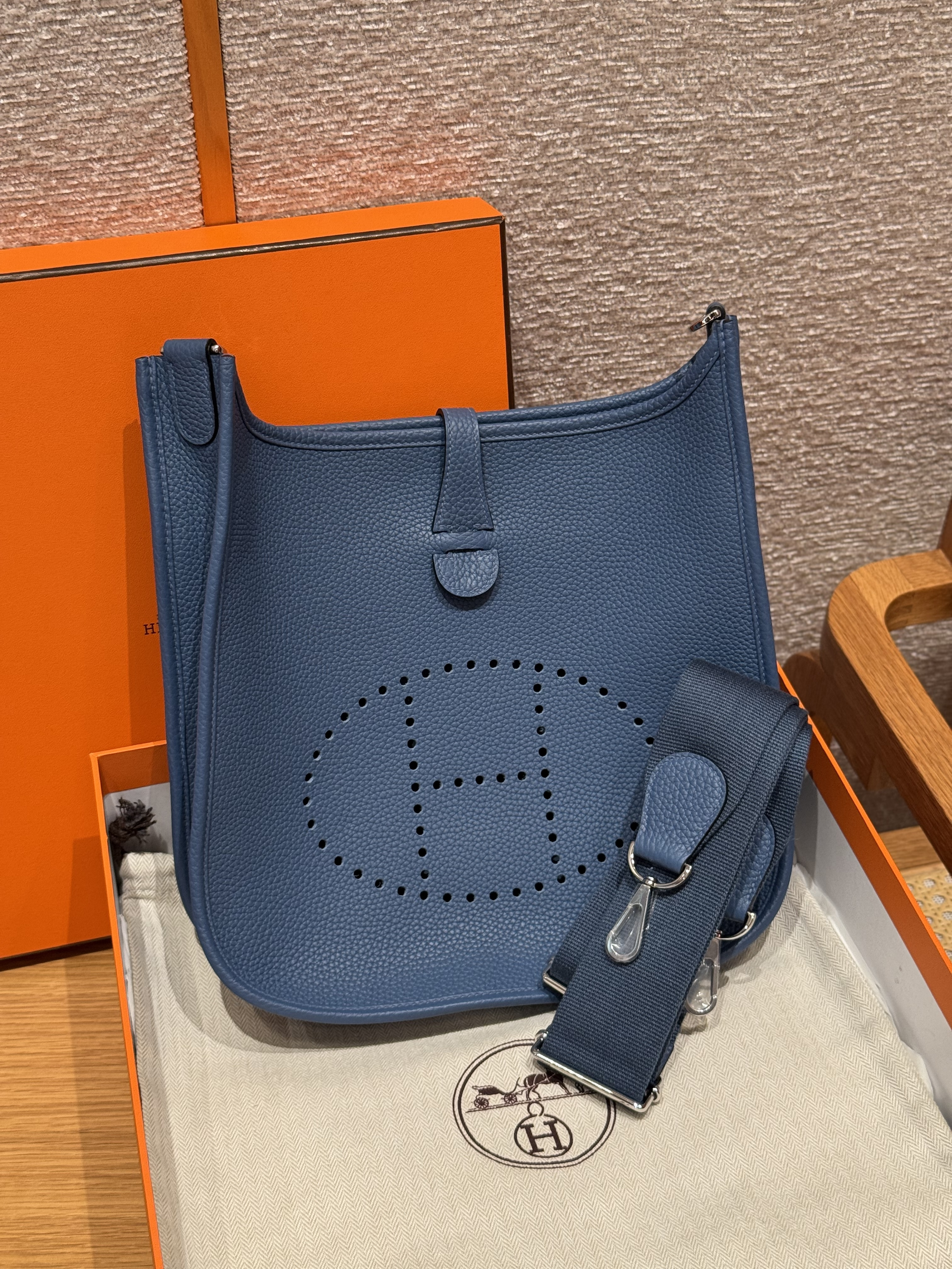 Hermes Blue agate Clemence Evelyne III 29