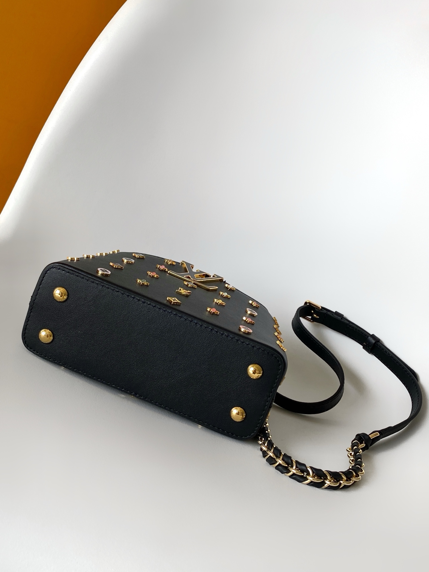 Louis Vuitton x Takashi Murakami Capucines East West Mini Handbag Black