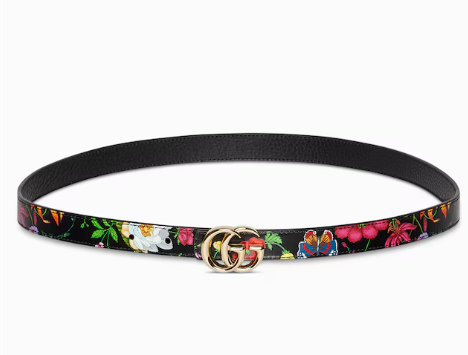 Gucci Reversible GG Marmont Thin Belt 2cm