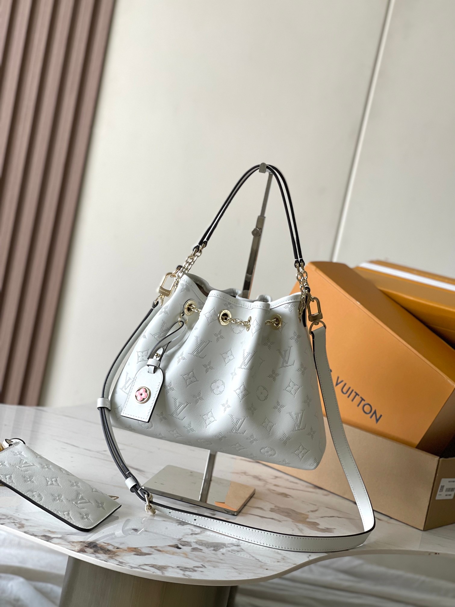 Louis Vuitton LV Embossed Tote Bag Chain Bag
