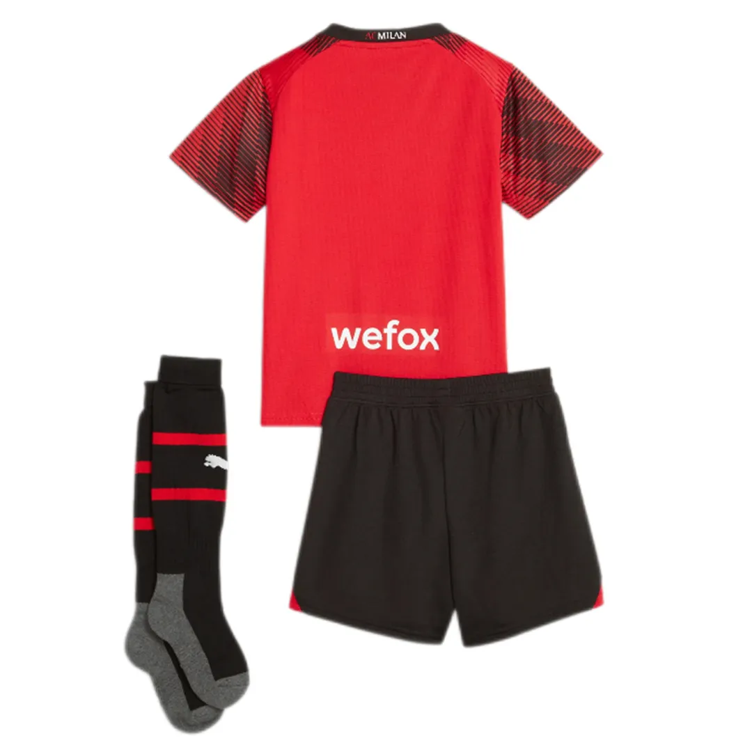 23-24 Kids AC Milan Home Whole Kit (Shirt+Short+Socks)