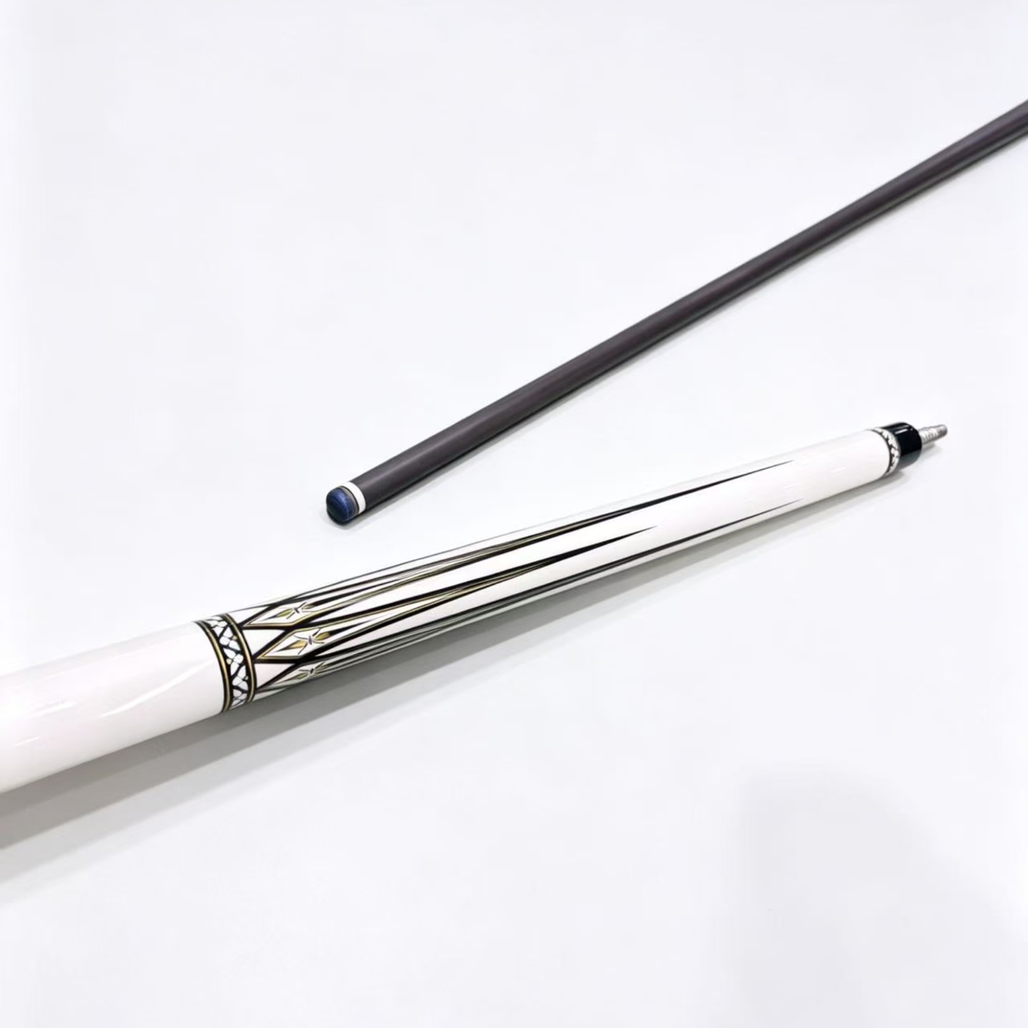 14MM Carbon Fiber Big Head Pool Cue Stick, 1/2 Split Full Carbon Fiber Shaft Professional Billiard Cue for 8-Ball 9-Ball Break & Jump Shots