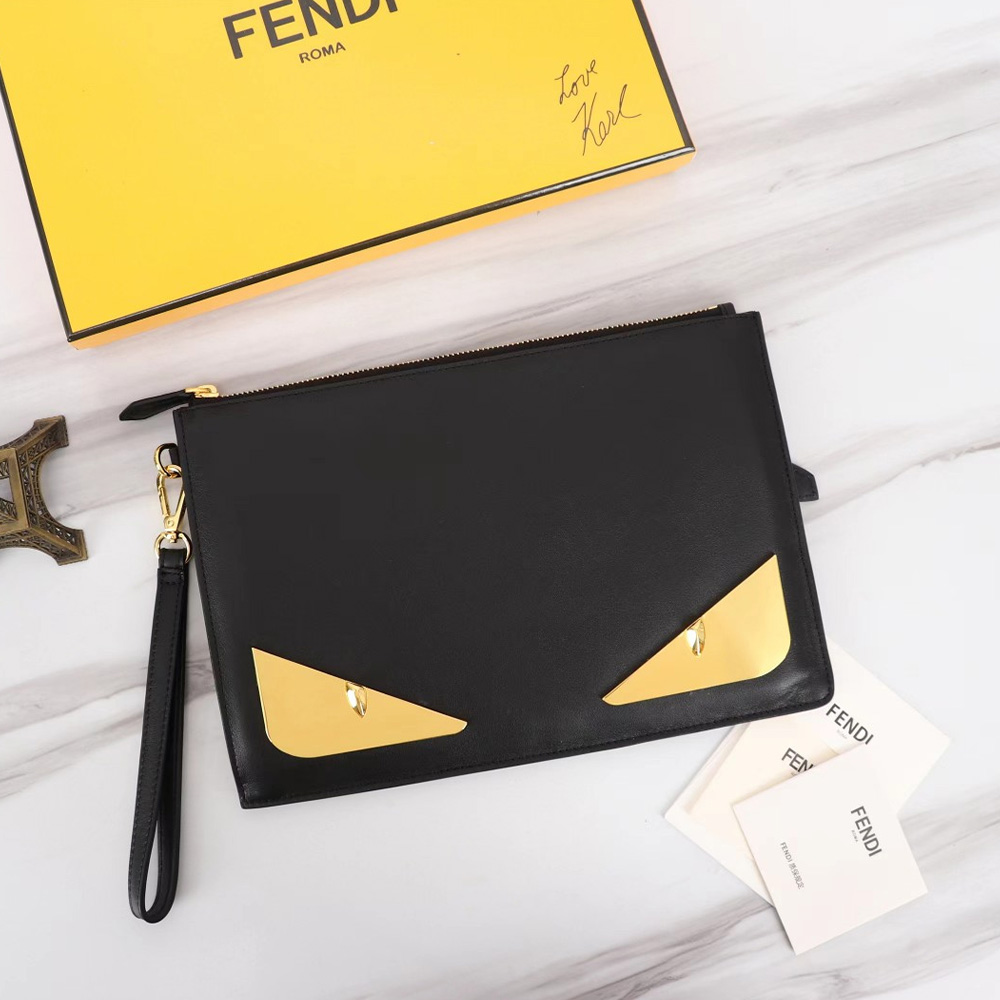 FENDI Printed Canvas Clutch card holder wallet