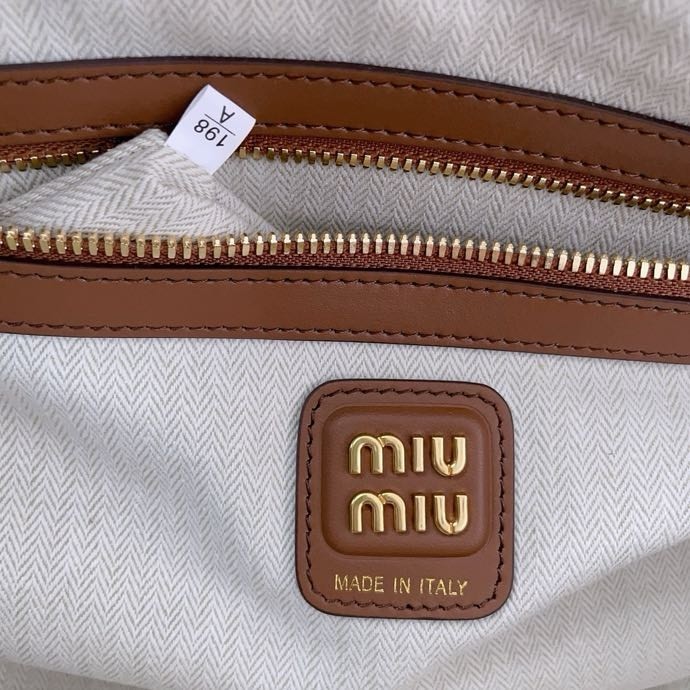 Miumiu Beau leather patch bag
