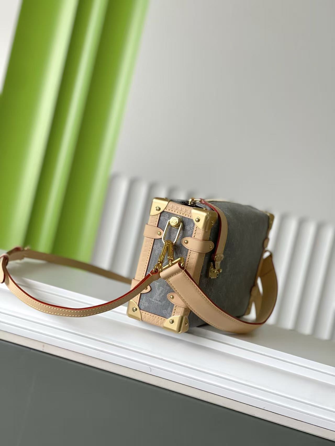 Louis Vuitton Side Trunk Denim Soft Box Bag