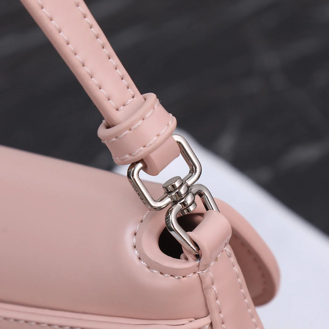 Prada 23 BAG IN LIGHT PINK CALFSKIN SILVER HARDWARE
