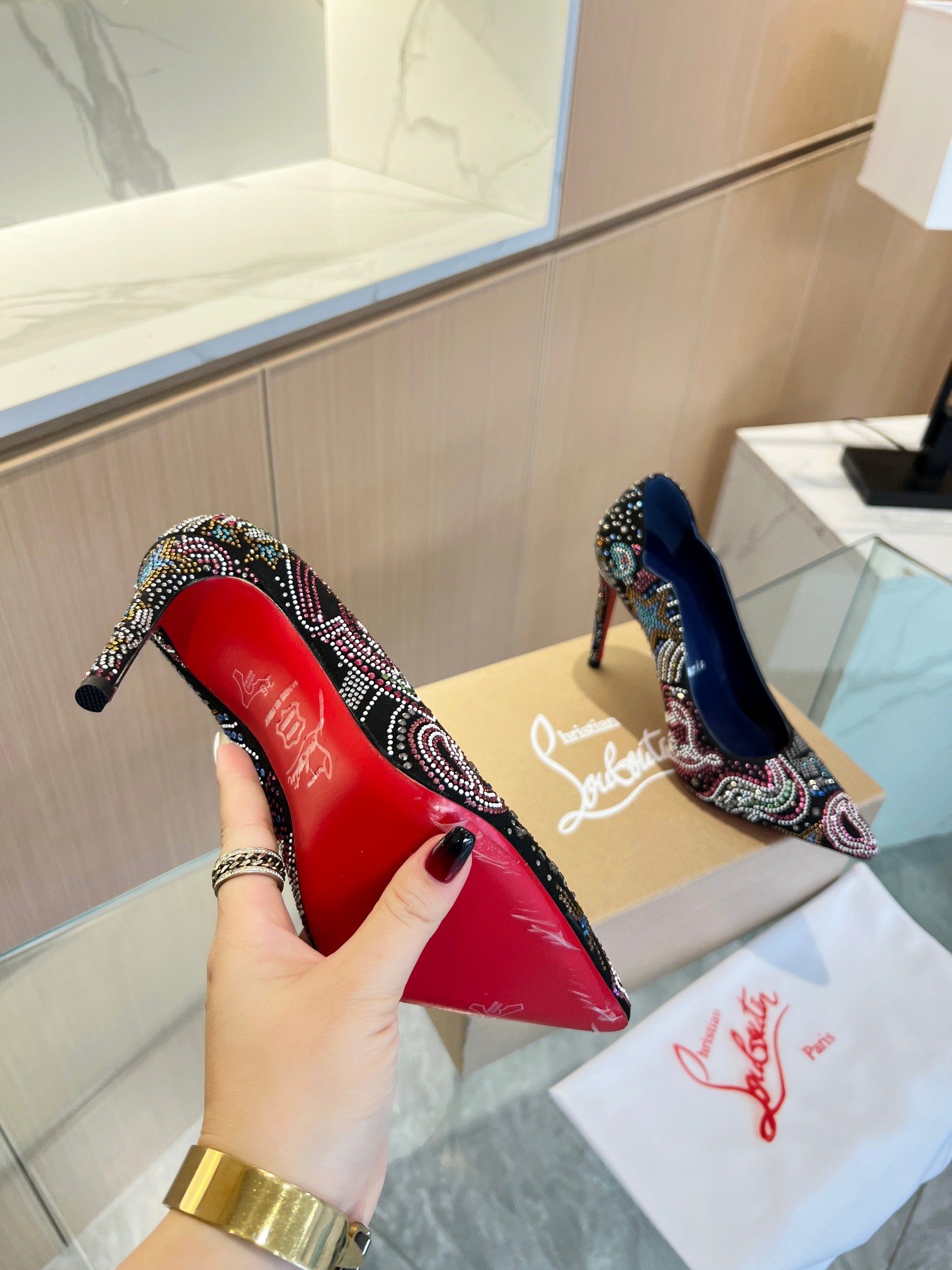 Christian Louboutin Crystals Luxury Pumps
