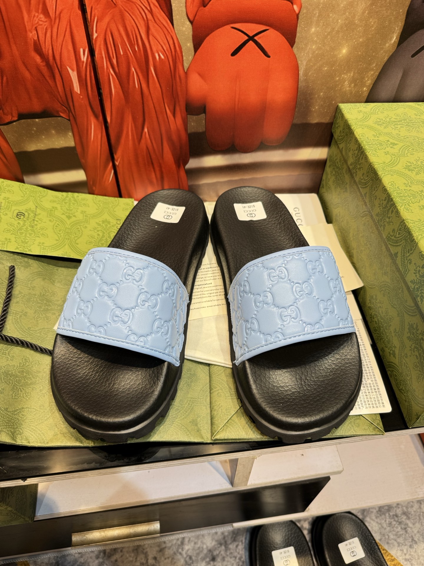 Gucci Men's GG Leather Slippers