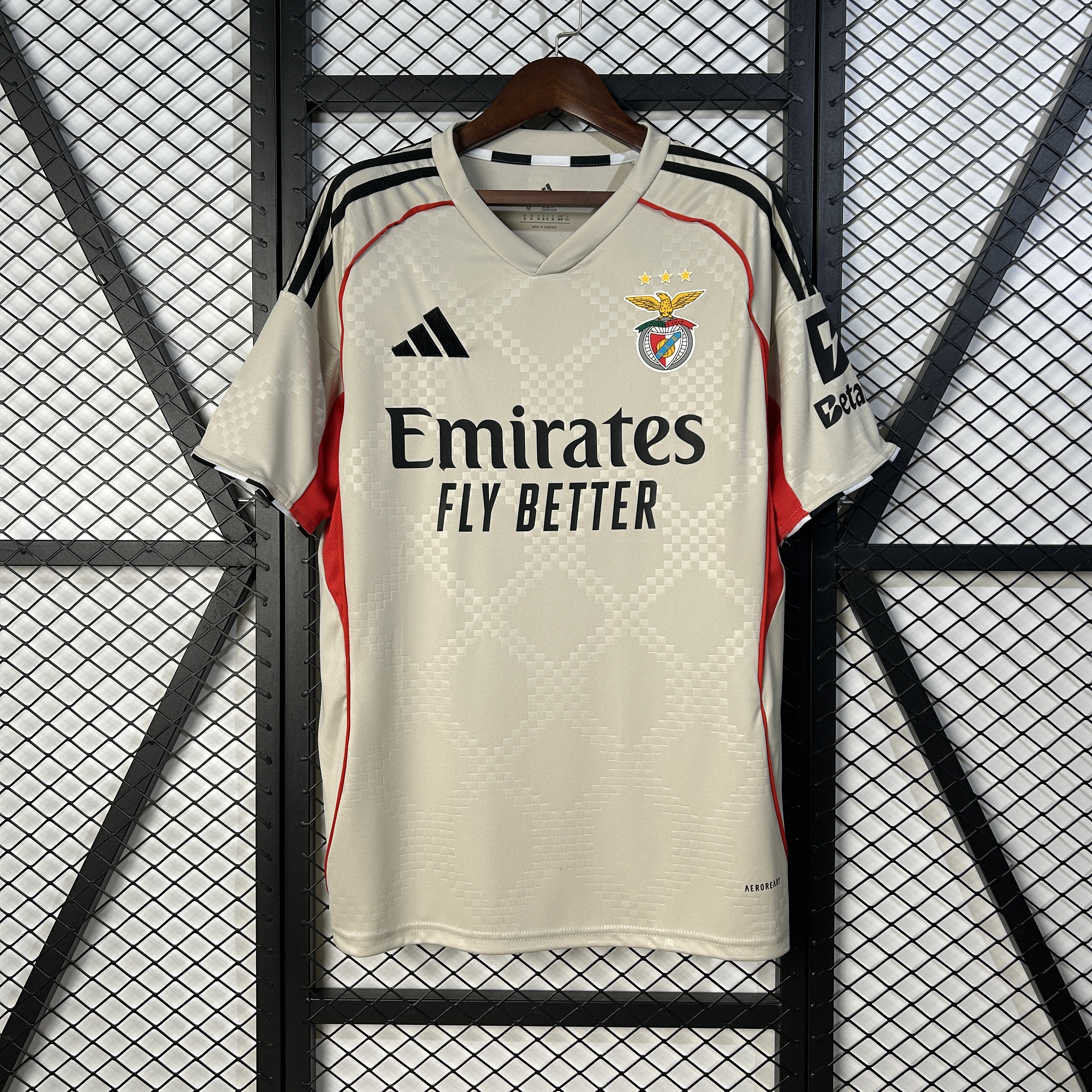 SL Benfica Beige Away Man Jersey 25/26