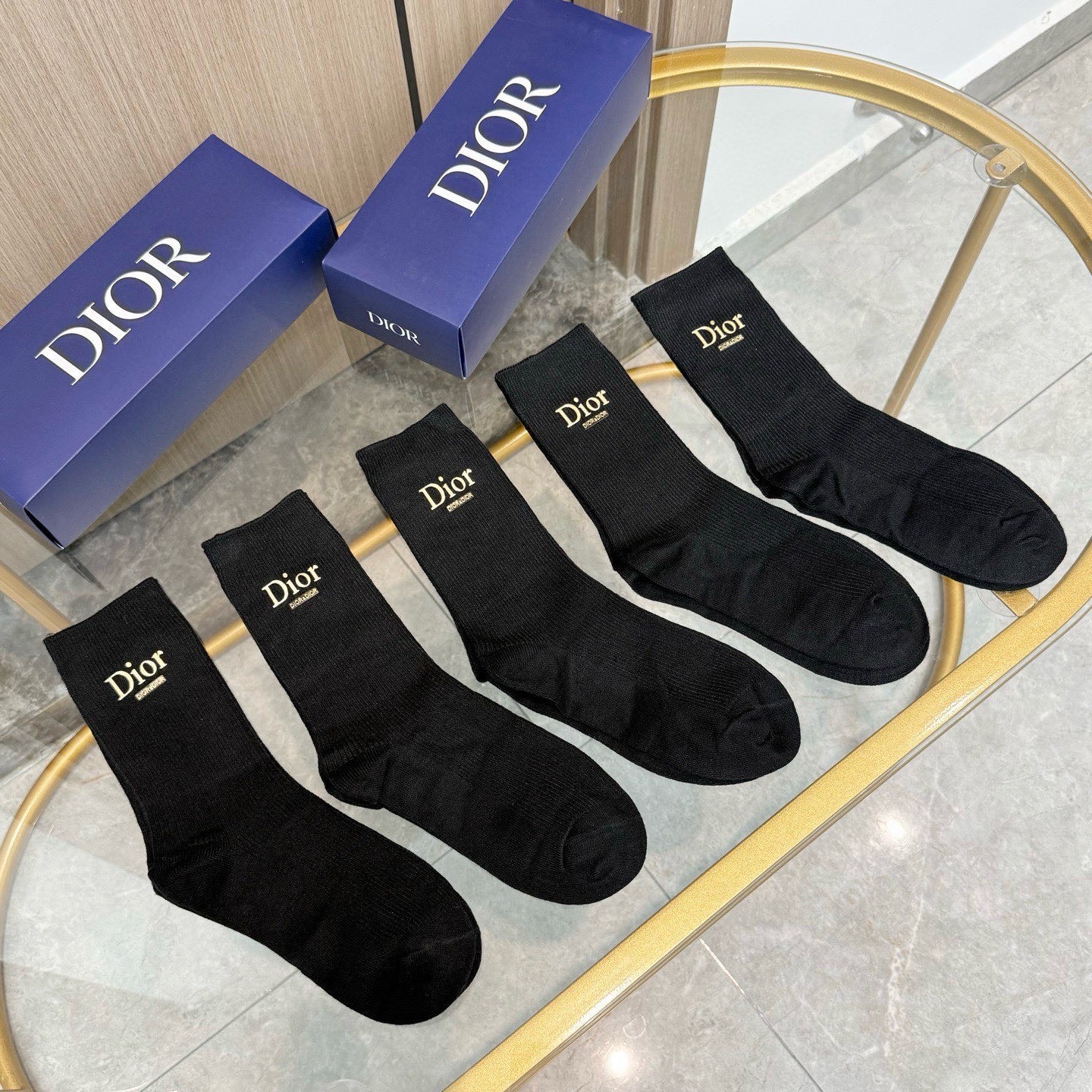 Dior Cotton Socks ( 5 pairs)